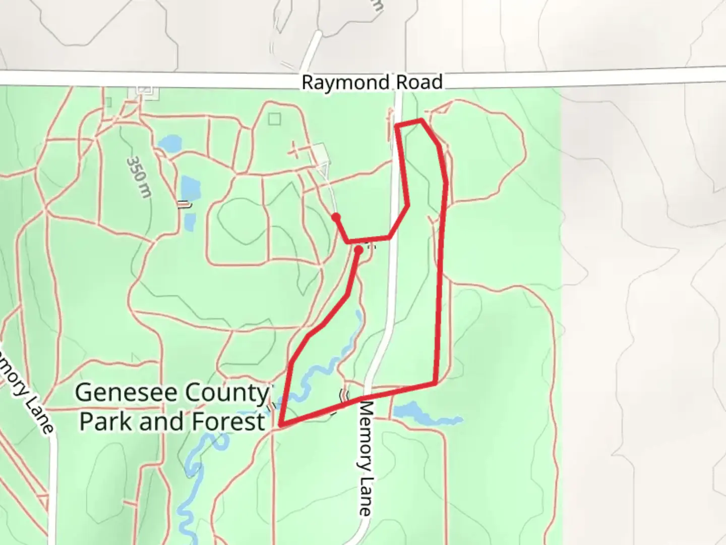 An image depicting the trail Genesee County Park and Forest - North Loop and its surrounding area.