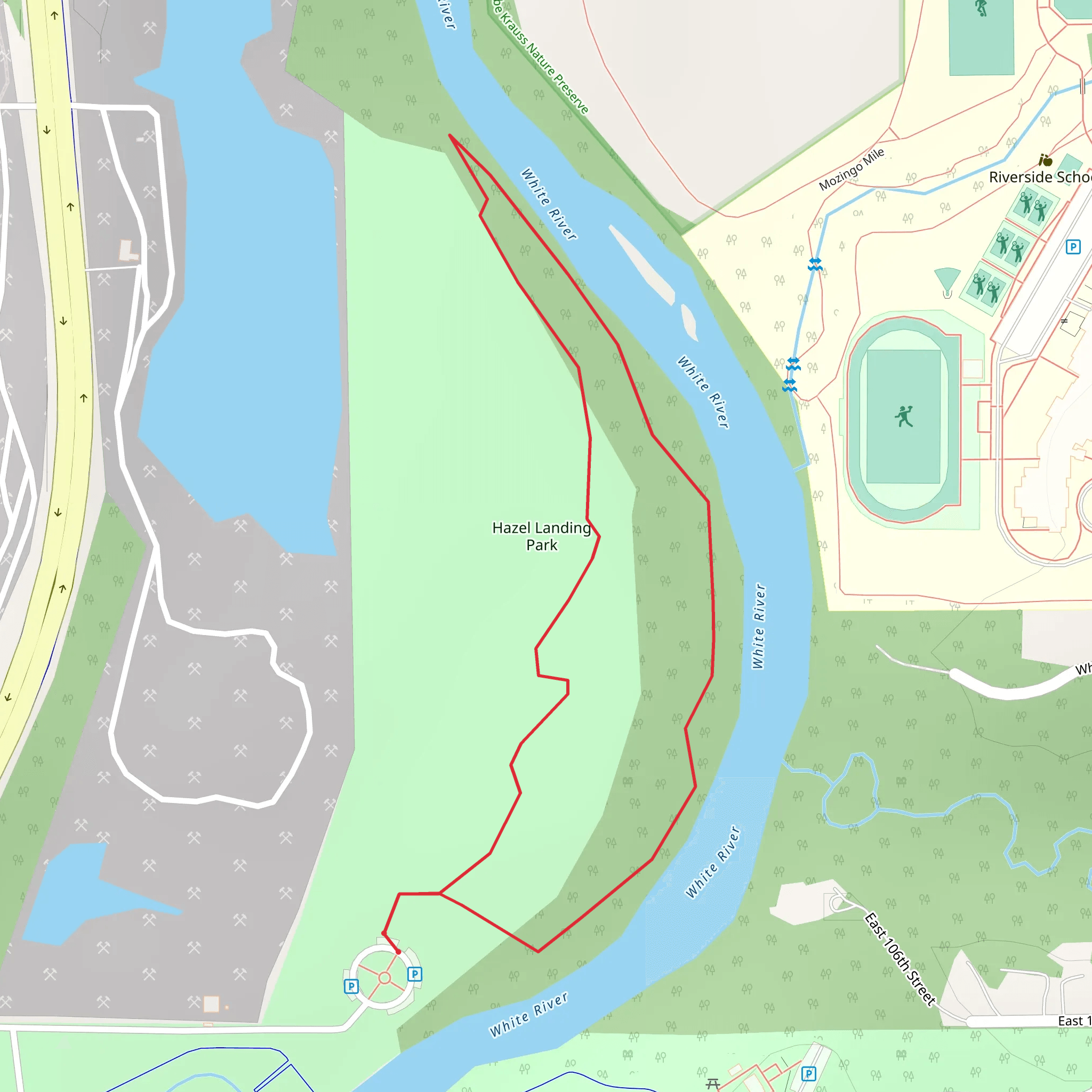 Hazel Landing Park Loop mobile static map