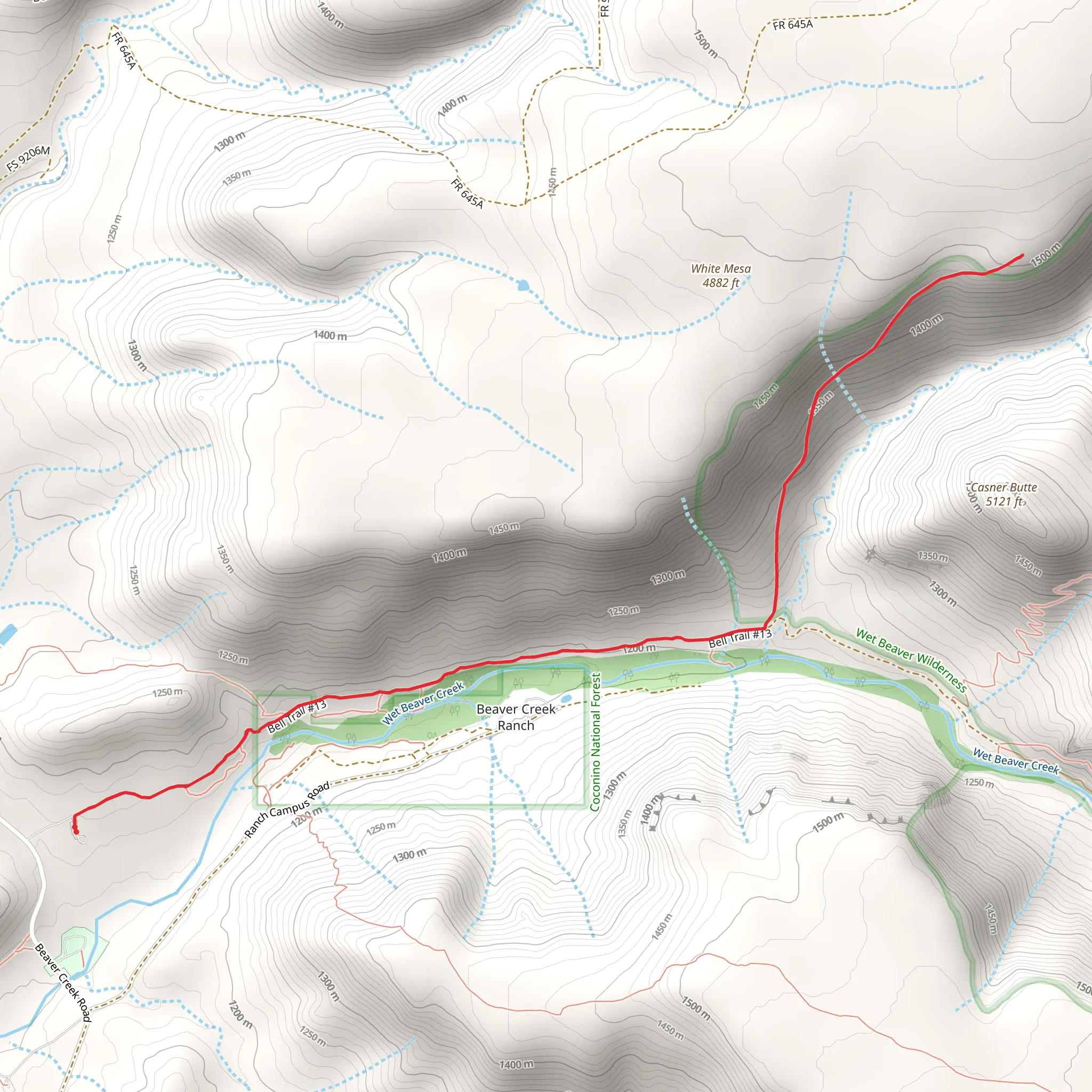 White Mesa from Beaver Creek Road mobile static map