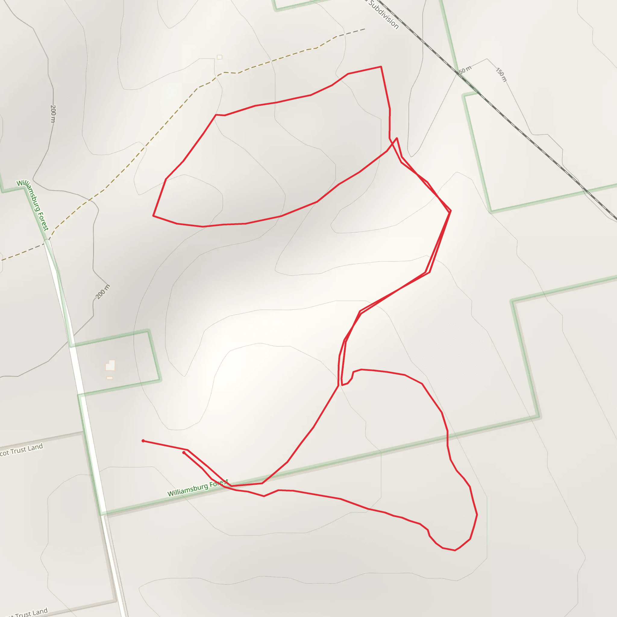 Williamsburg Road Loop mobile static map