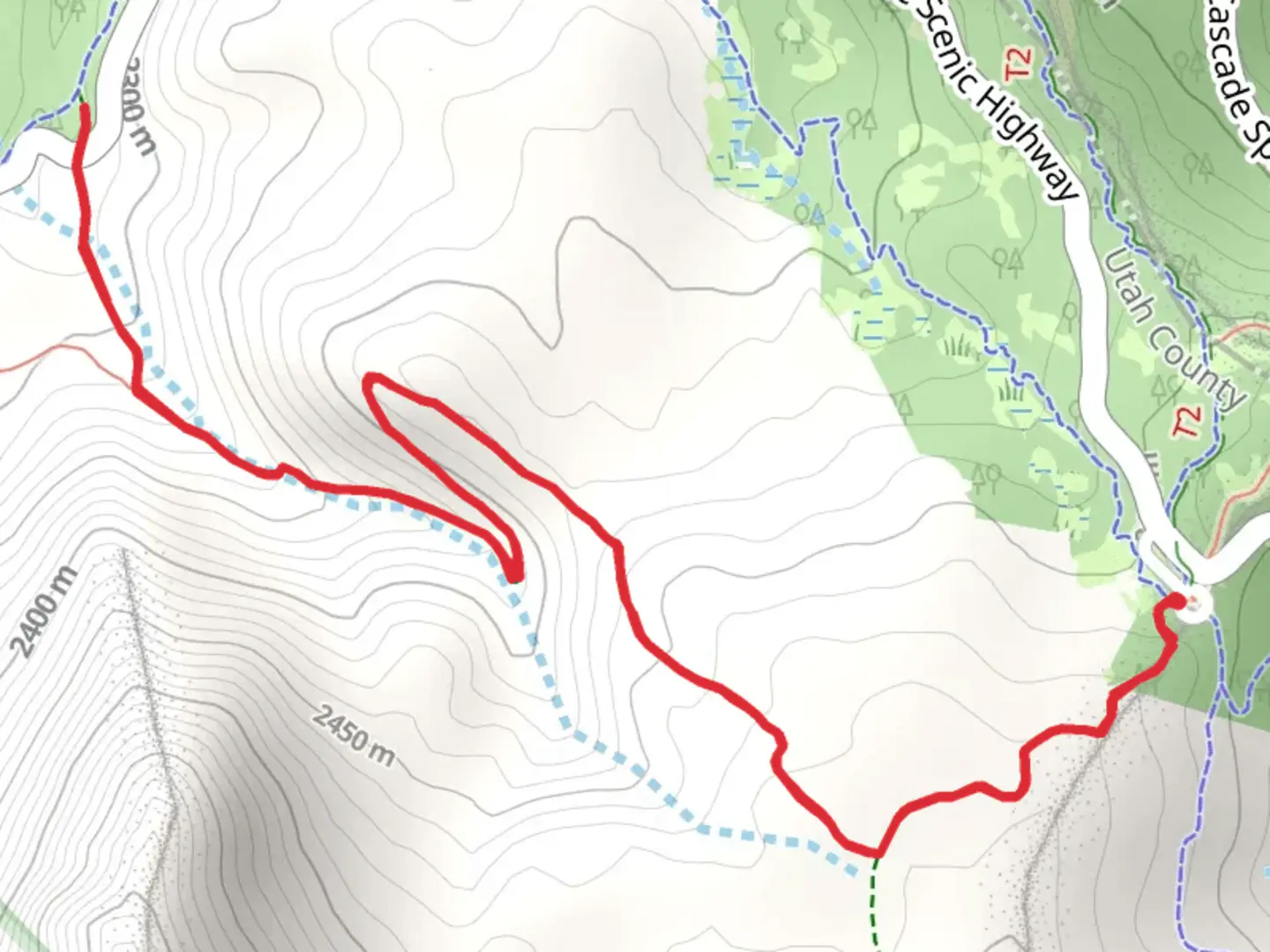 An image depicting the trail Snow Gauging Trail and its surrounding area.
