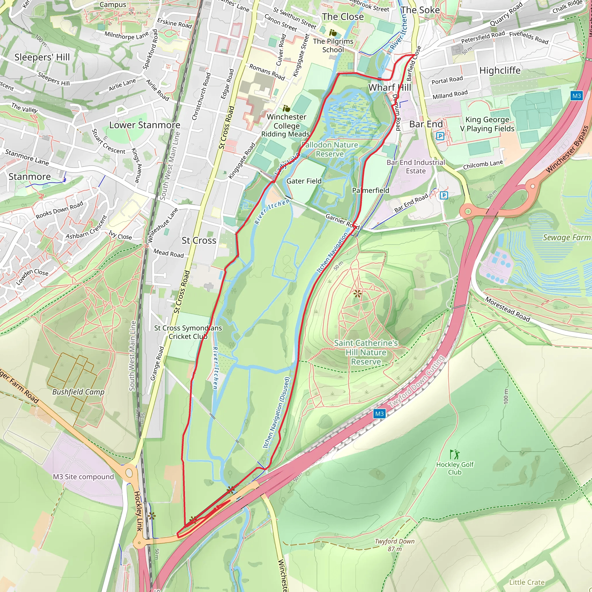 Fallodon Nature Reserve and Hockley Railway Viaduct Loop mobile static map