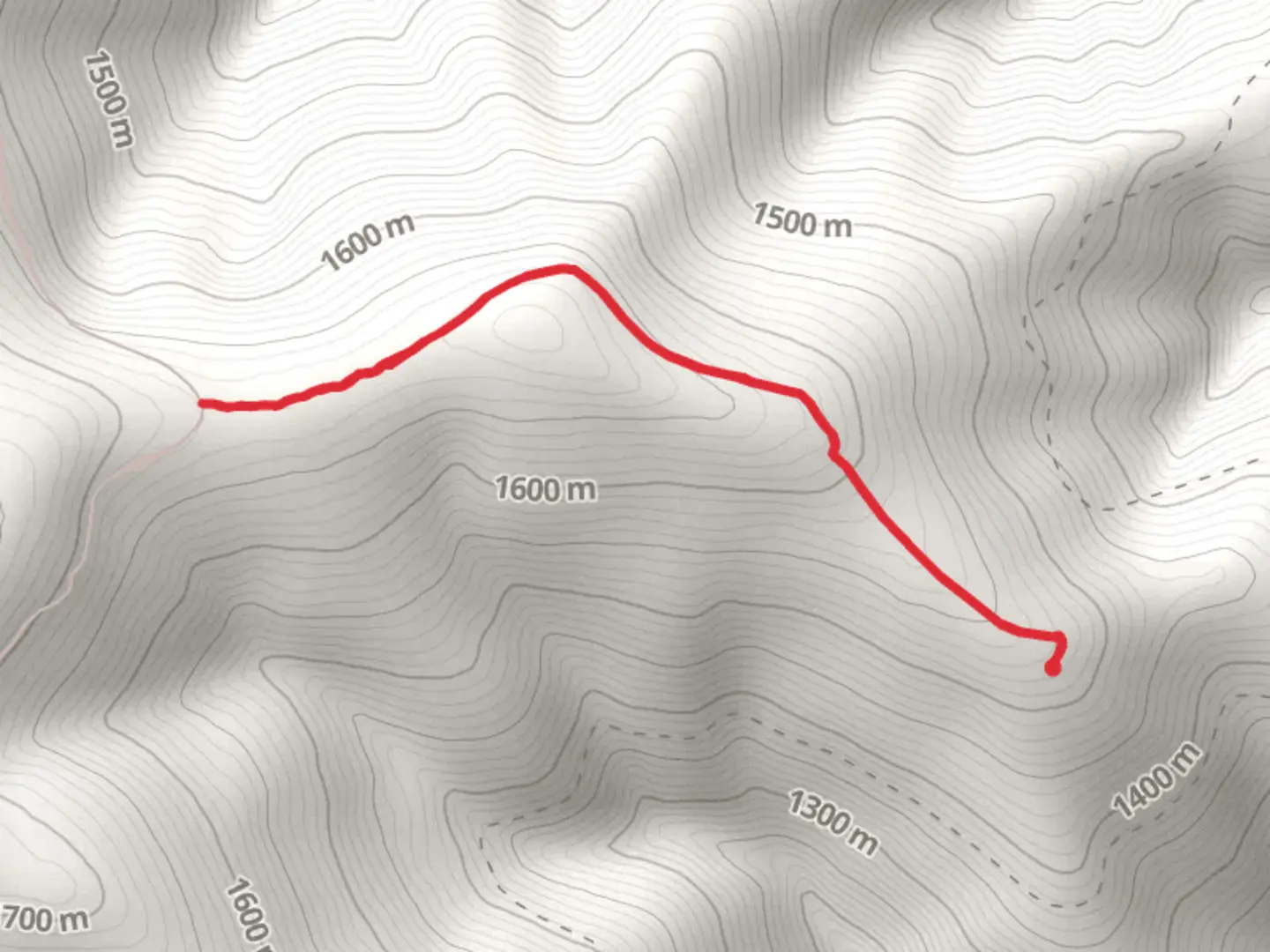 An image depicting the trail White Pine Ridge Trail and its surrounding area.