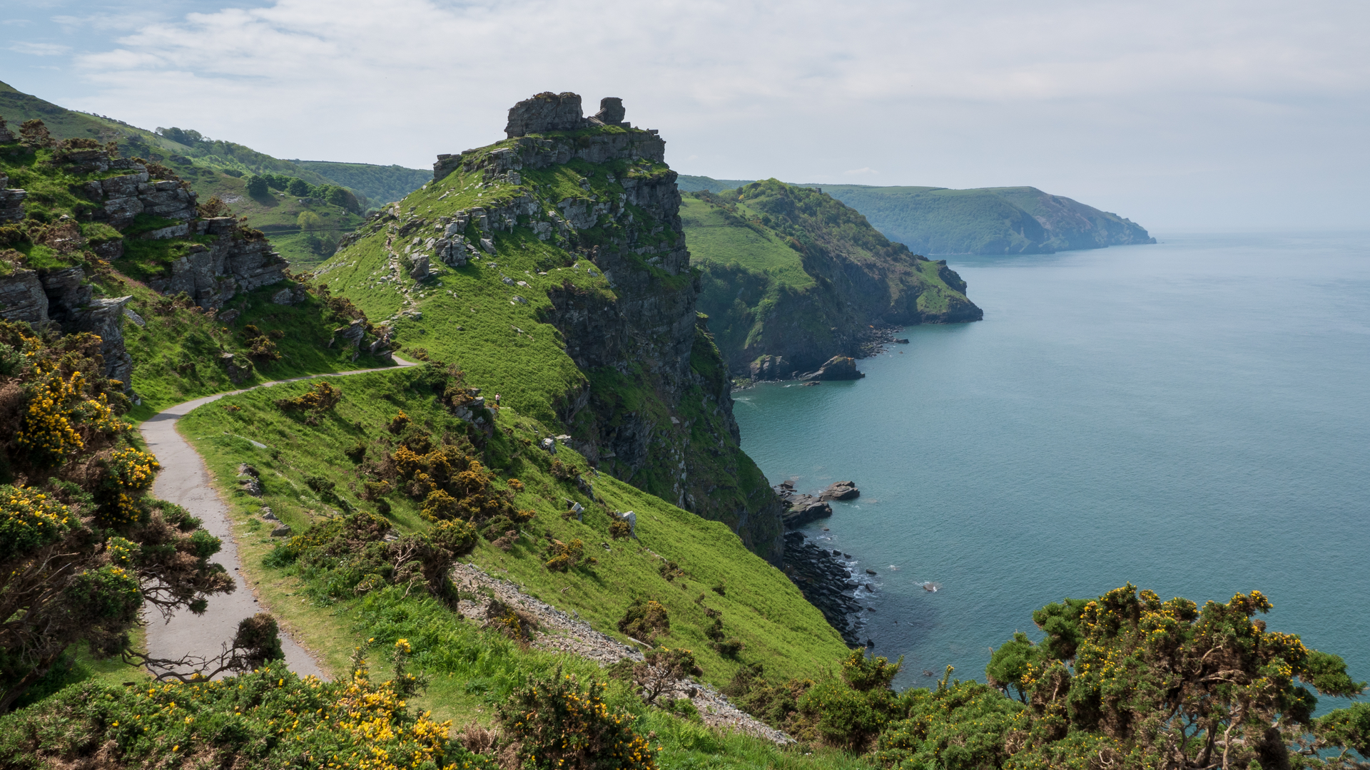 An image depicting the trail Lynton and the Valley of Rocks Walk and its surrounding area.