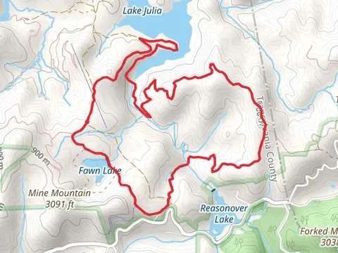 Fawn Lake, Reasonover Creek Trail and Lake Julia Loop