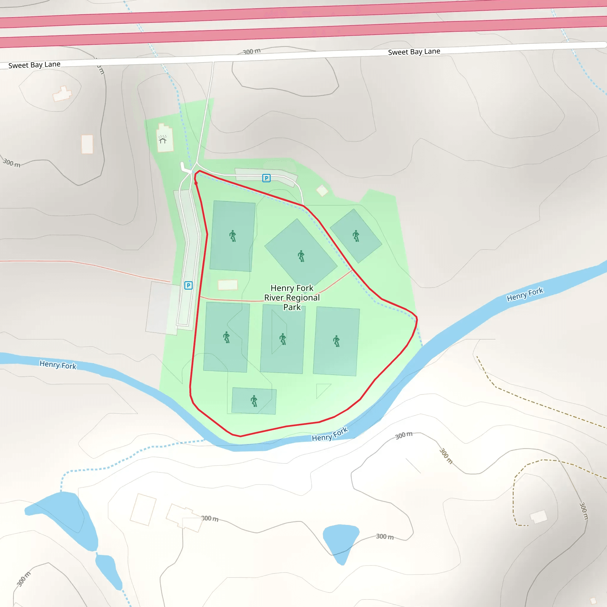 Henry Fork River Regional Park Loop mobile static map