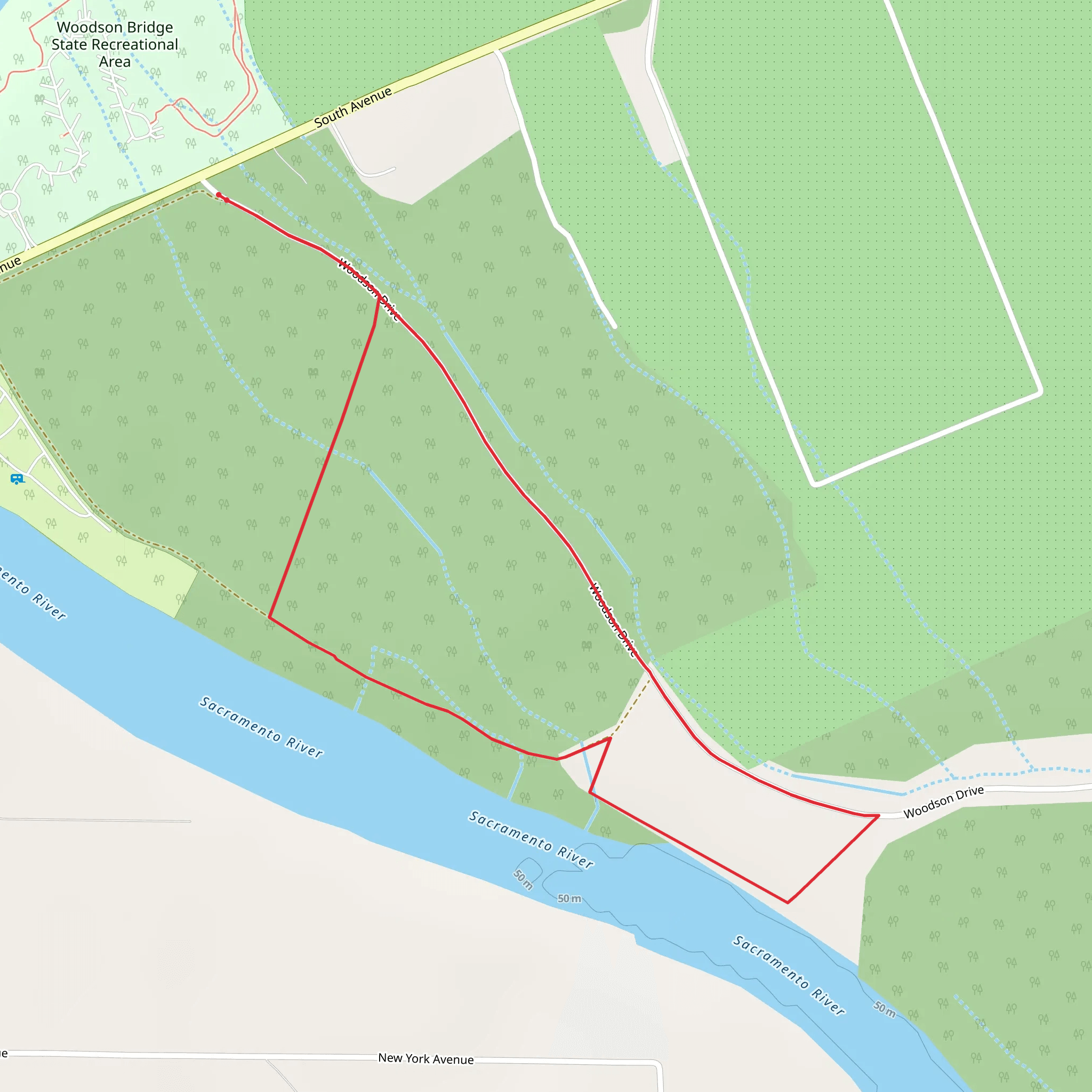 Woodson Drive Loop mobile static map