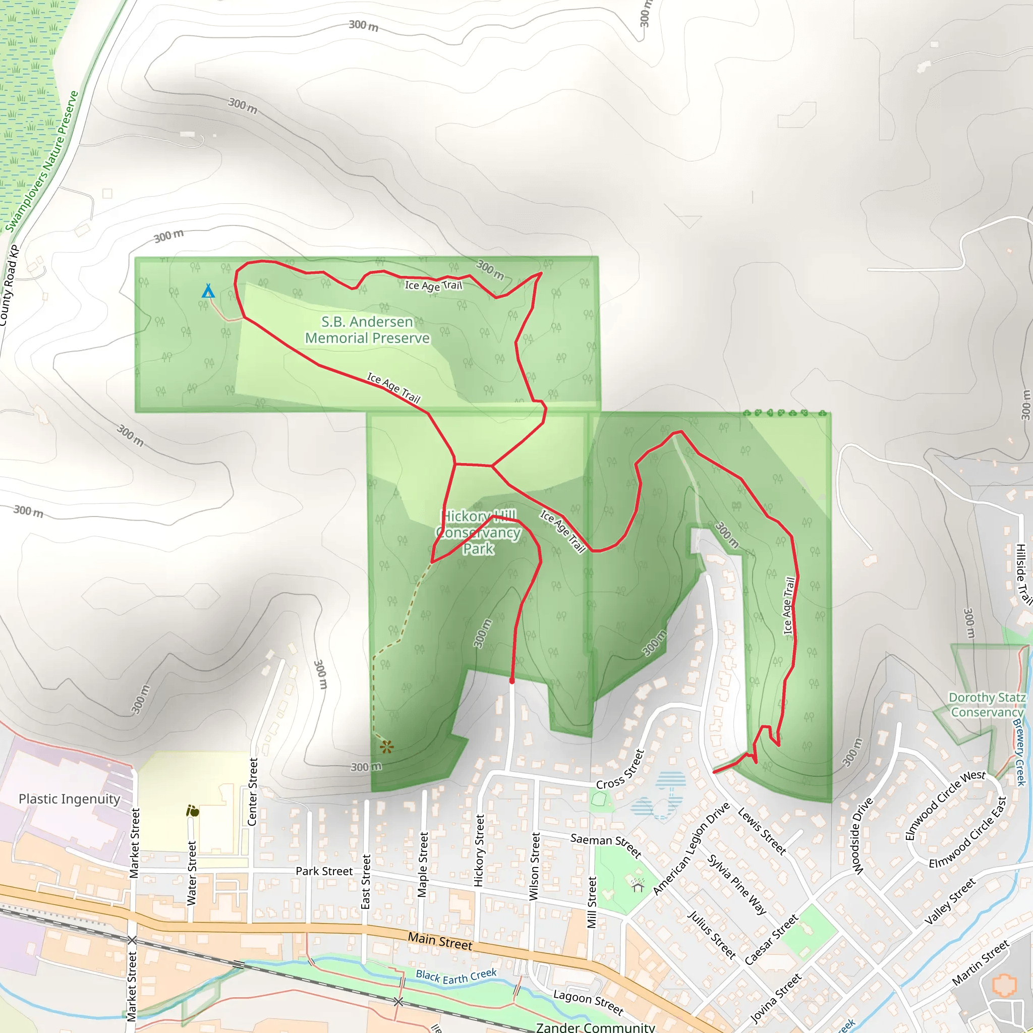 Andersen Preserve DCA via Ice Age Trail mobile static map