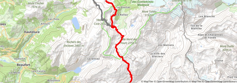 Tour Du Beaufortain stage 5 Map
