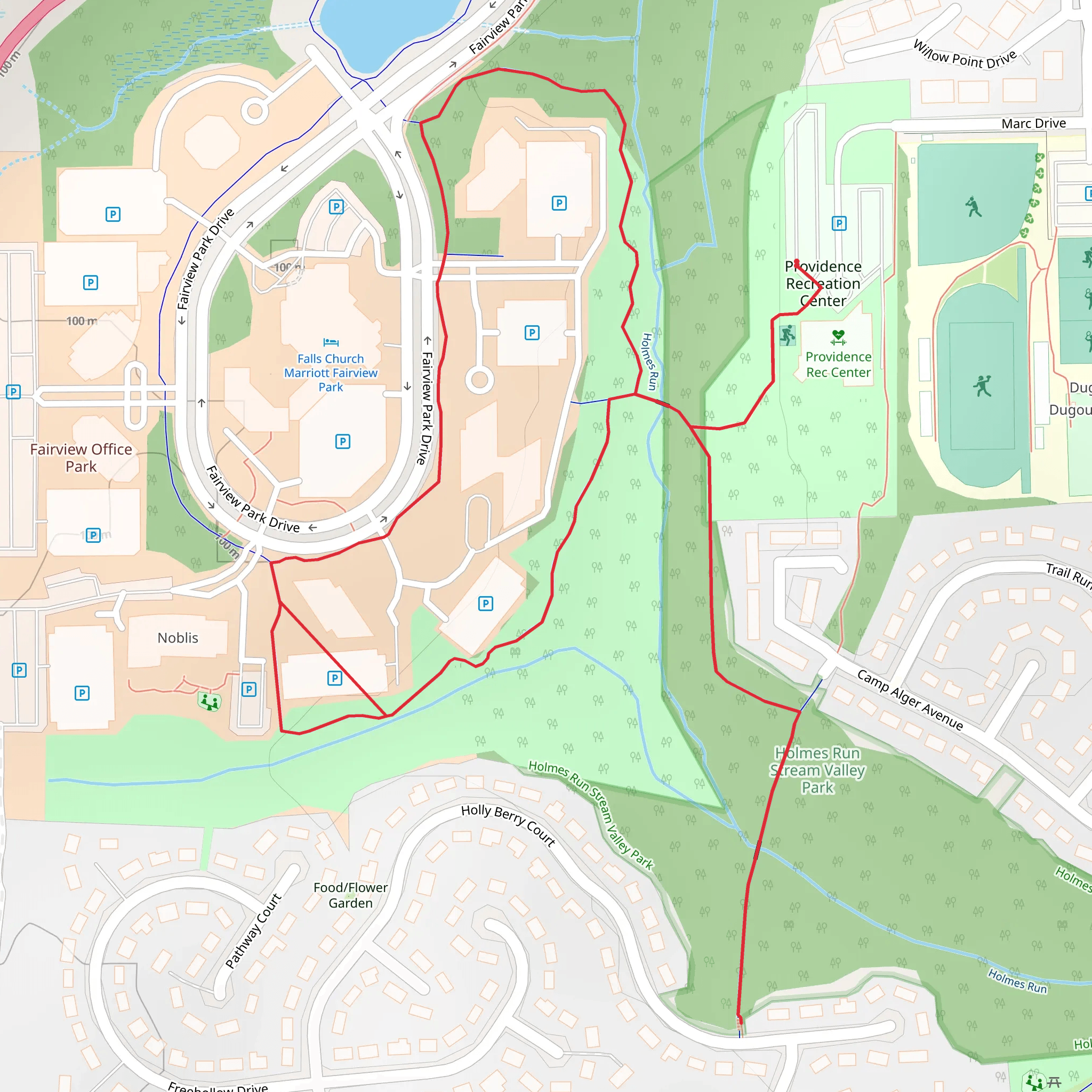 Holmes Run Loop mobile static map