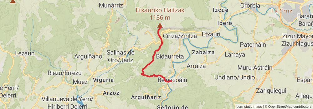 GR 220 Vuelta a la Cuenca de Pamplona stage 4 Map