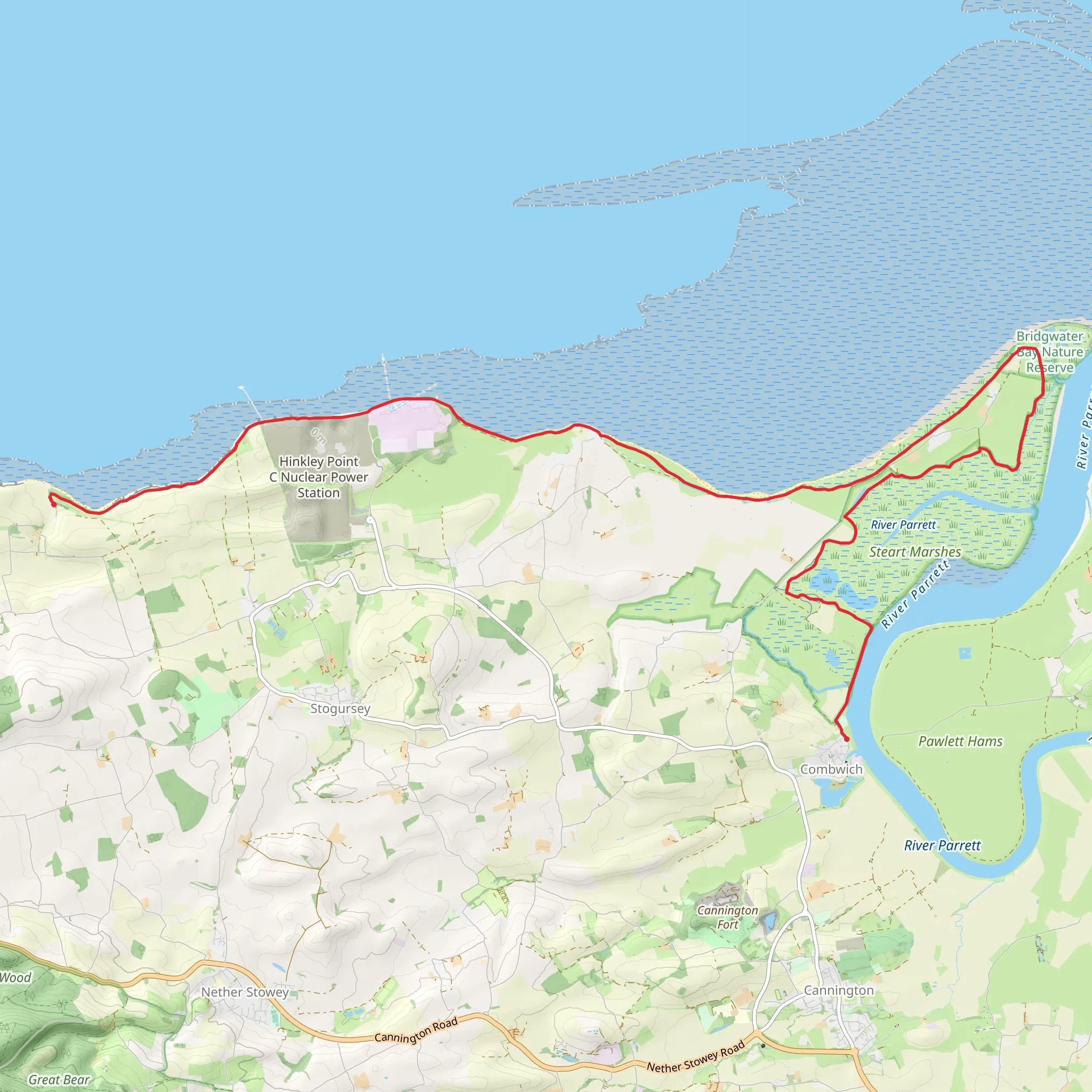 Combwich to Lilstock Walk mobile static map