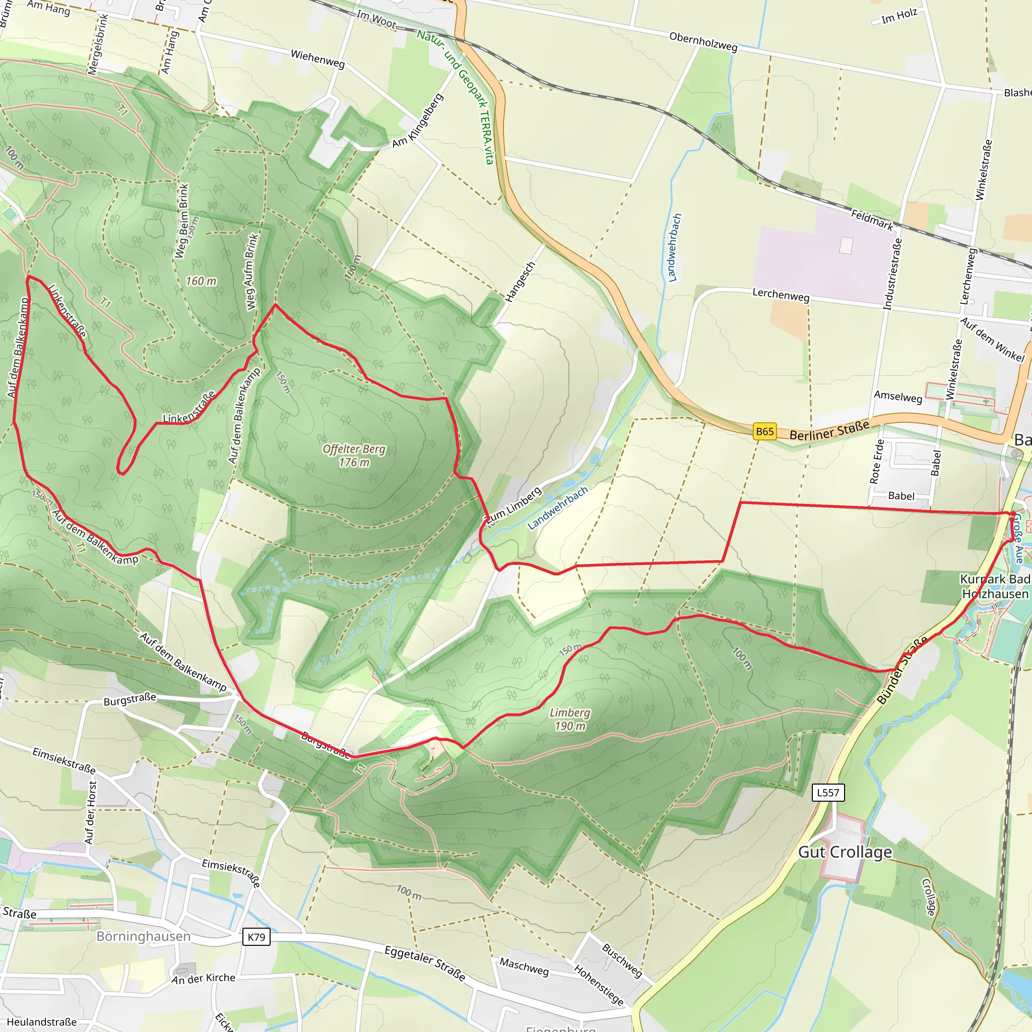 Kurwanderweg and Sonnenweg mobile static map