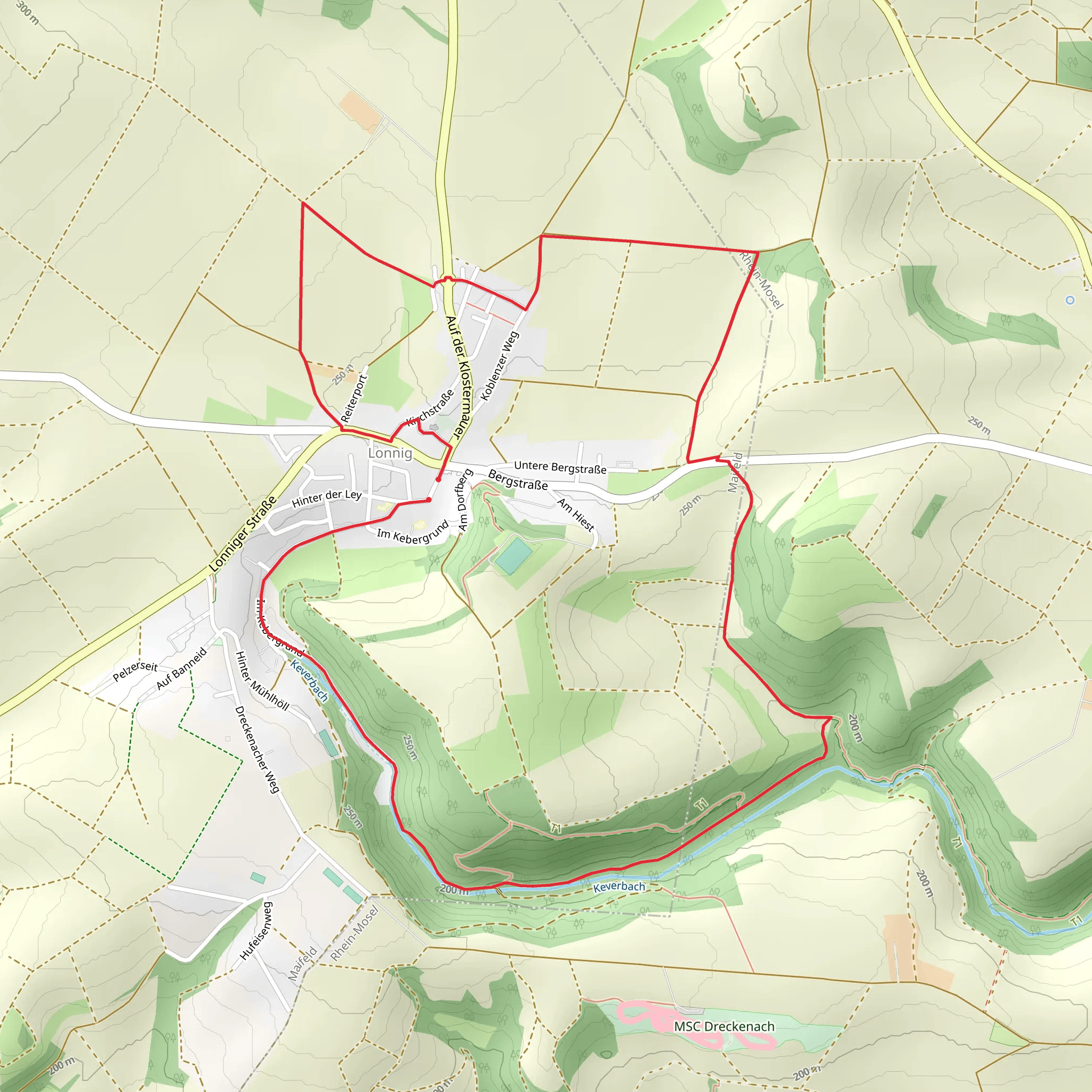 Rundwanderweg Lonnig Loop mobile static map