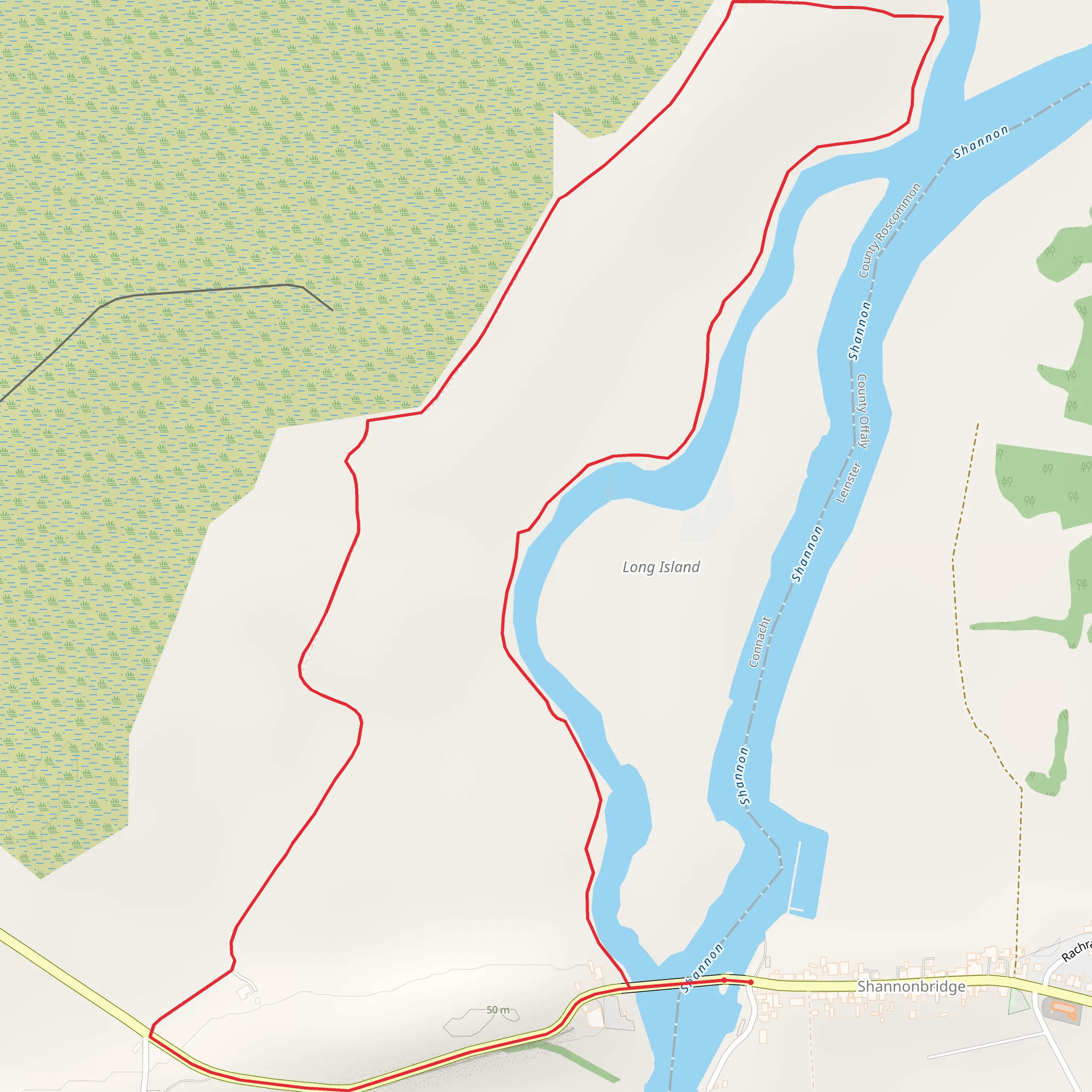 Shannonbridge - River Shannon Loop mobile static map