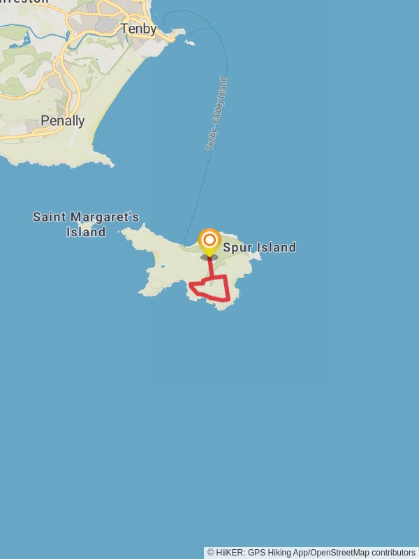 Caldey Island Lighthouse Walk Map Pembrokeshire Wales