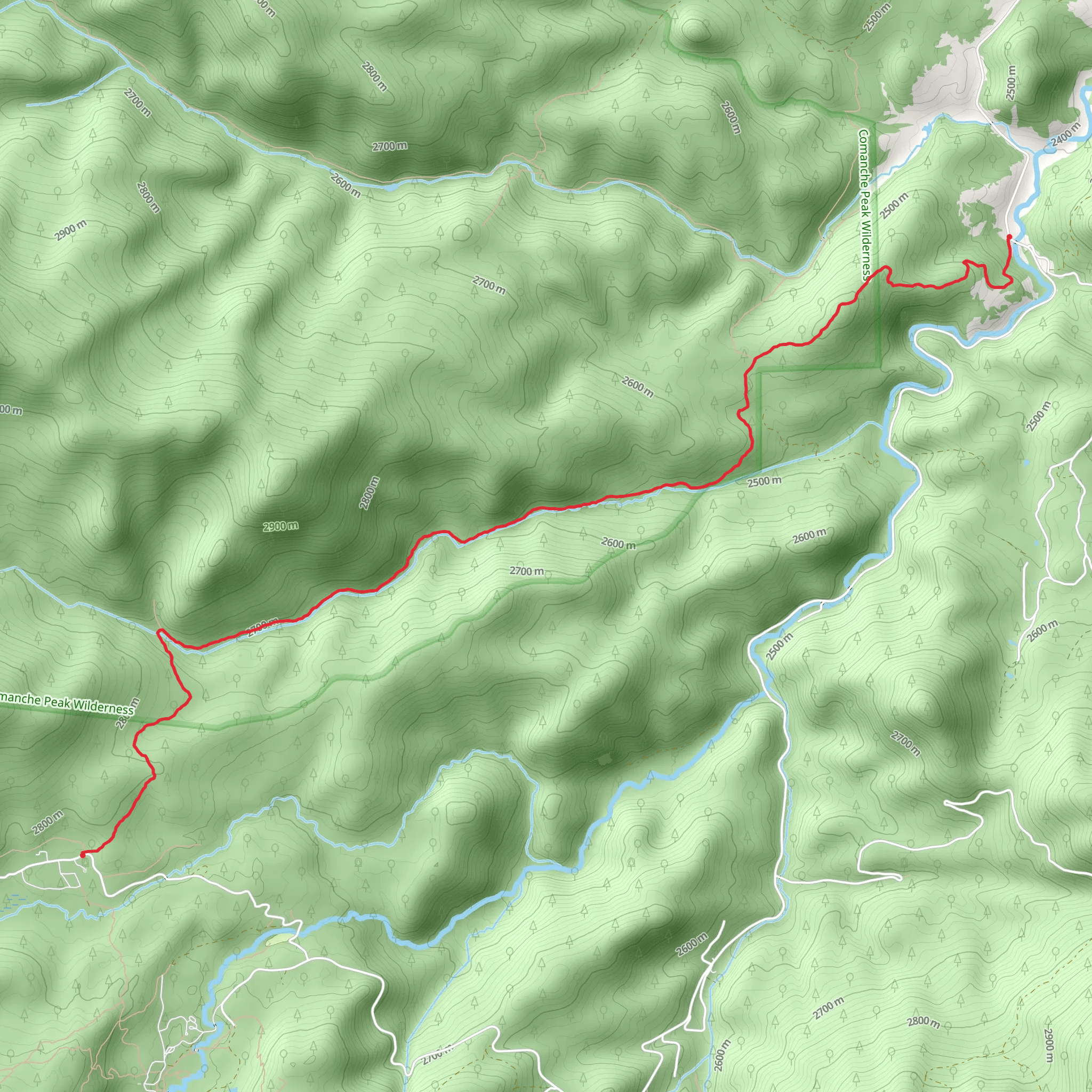 Fish Creek Trail mobile static map
