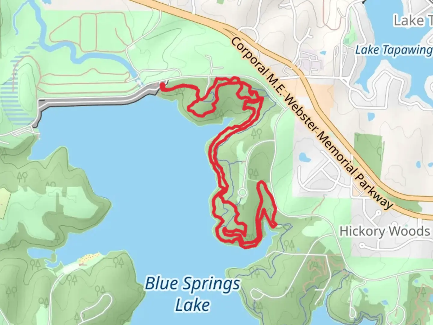 An image depicting the trail Shoreline Trail Loop and its surrounding area.
