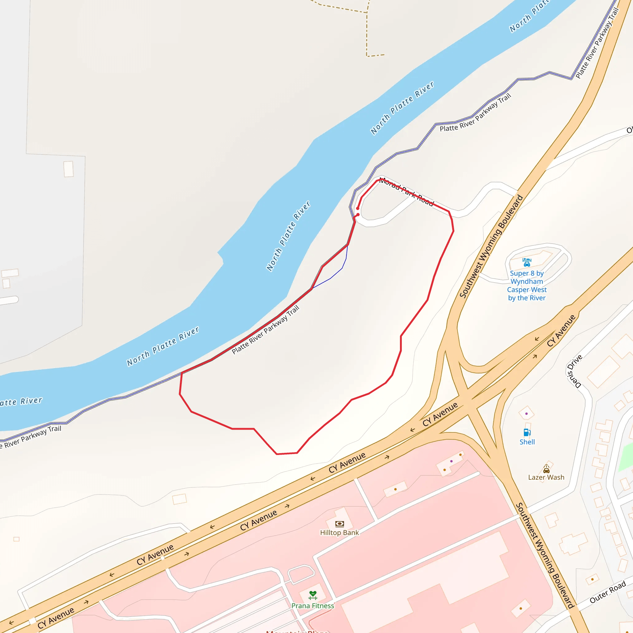 Morad Park Loop mobile static map