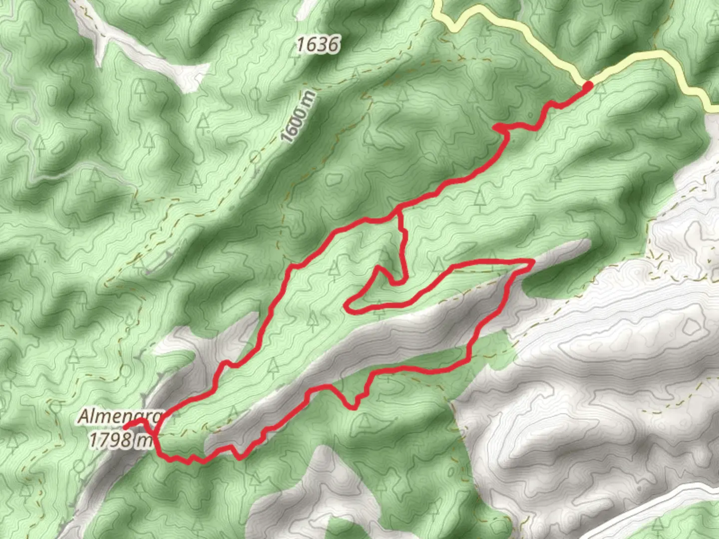 An image depicting the trail Old Yew Trail and its surrounding area.