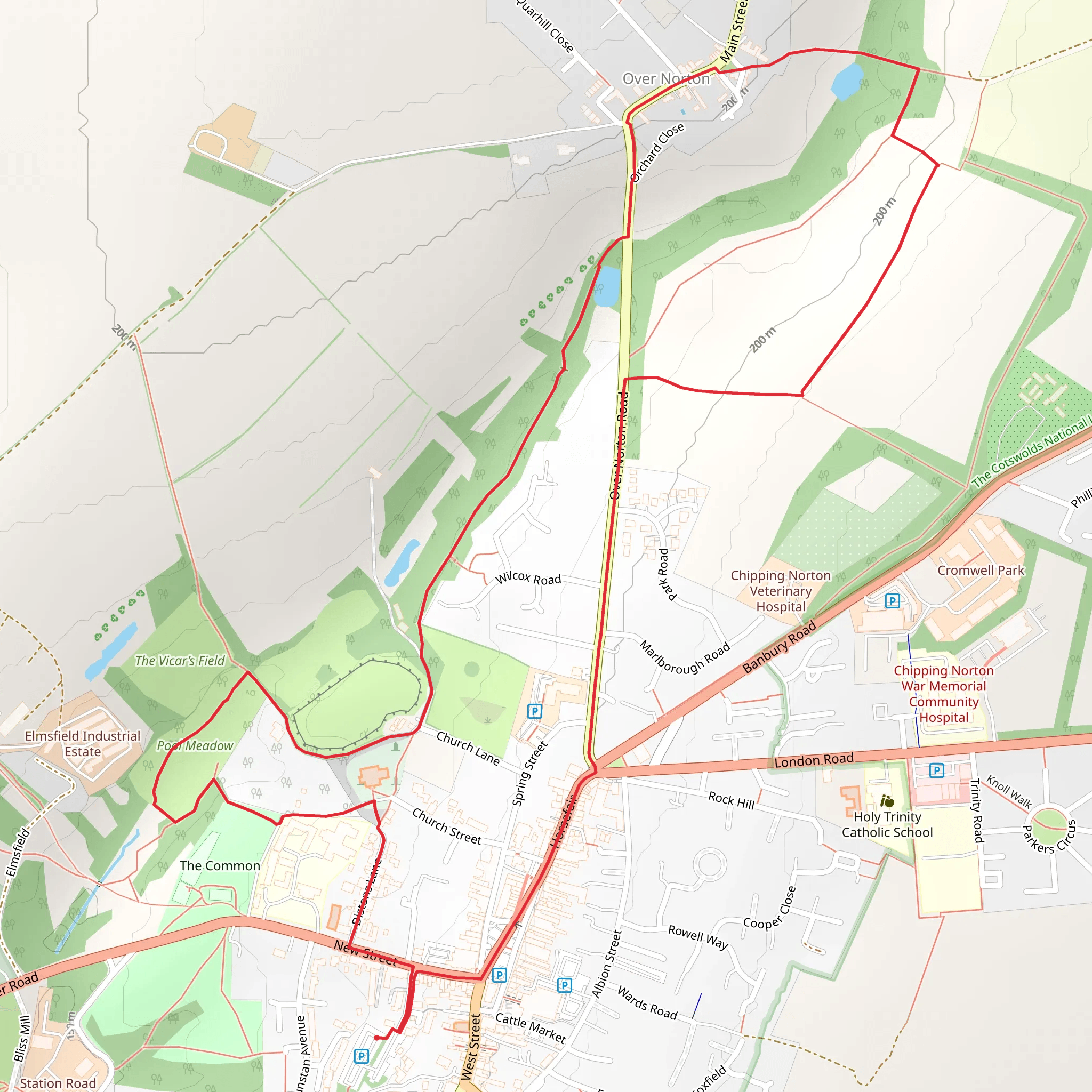 Chipping Norton Loop mobile static map