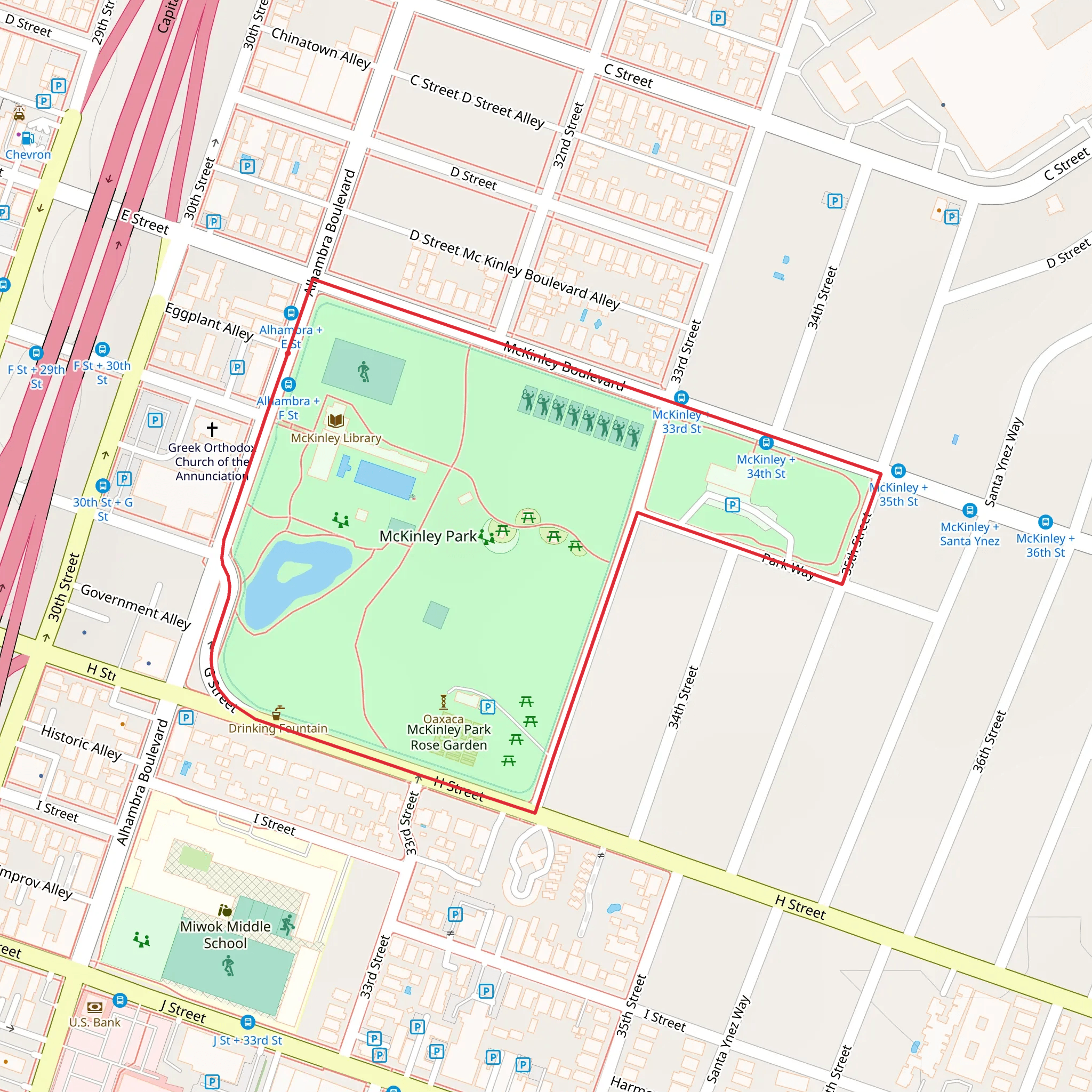 McKinley Park Loop mobile static map