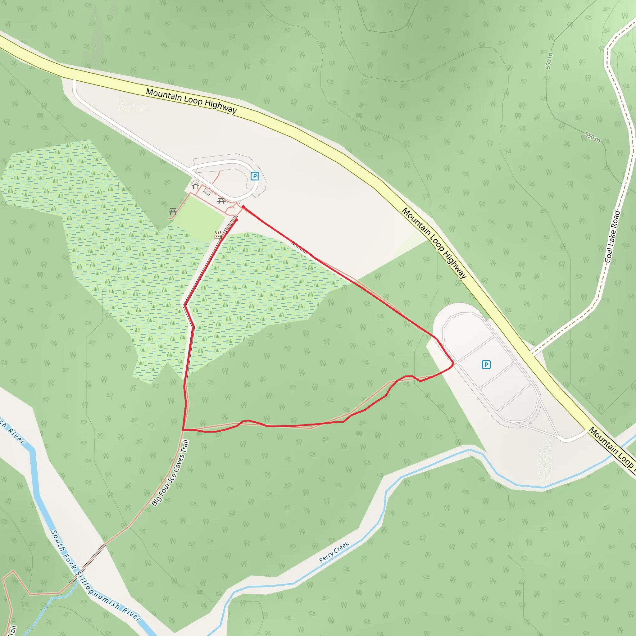 Ice Caves Trail mobile static map