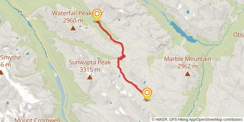 Great Divide Trail stage 44 Map