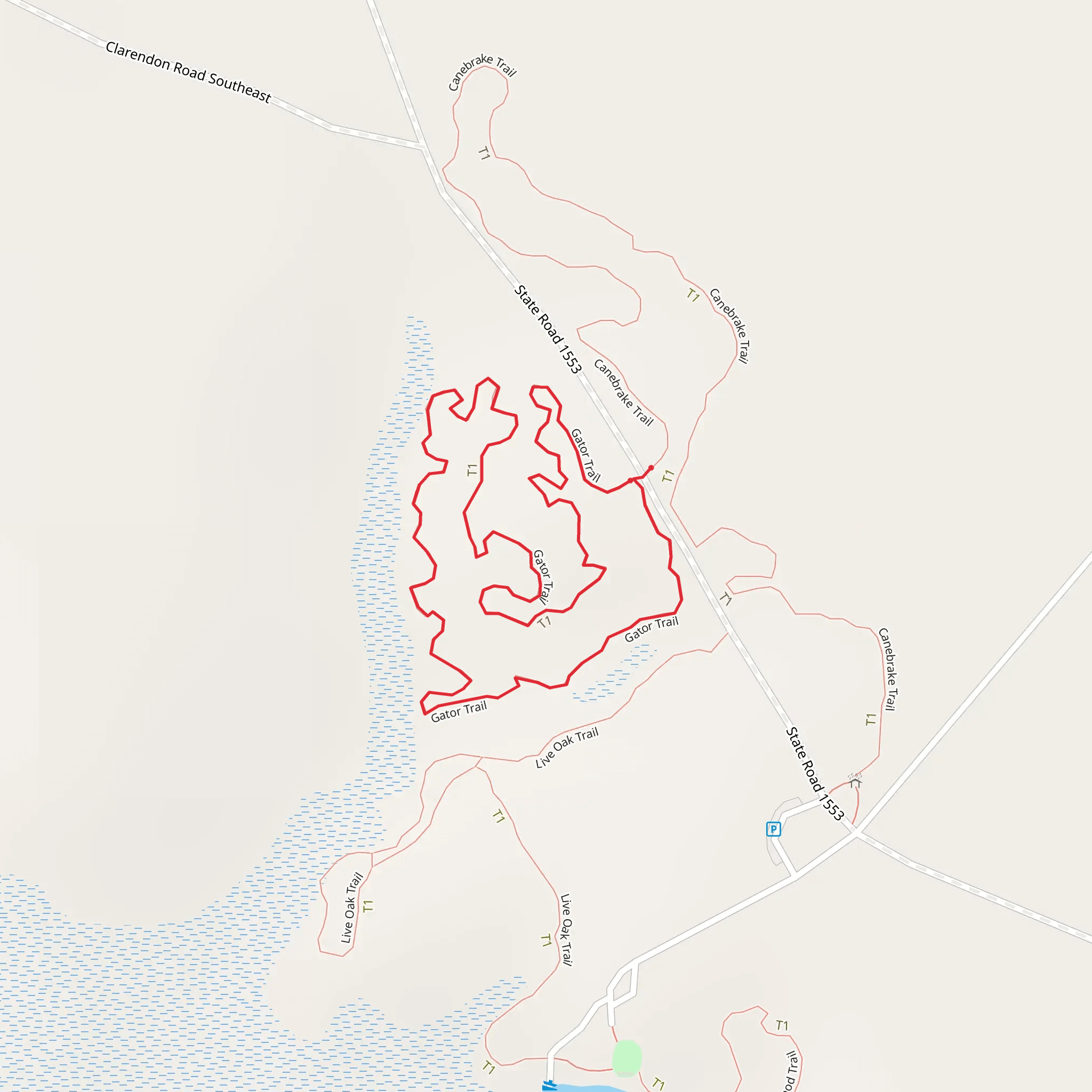 Gator Loop Trail mobile static map