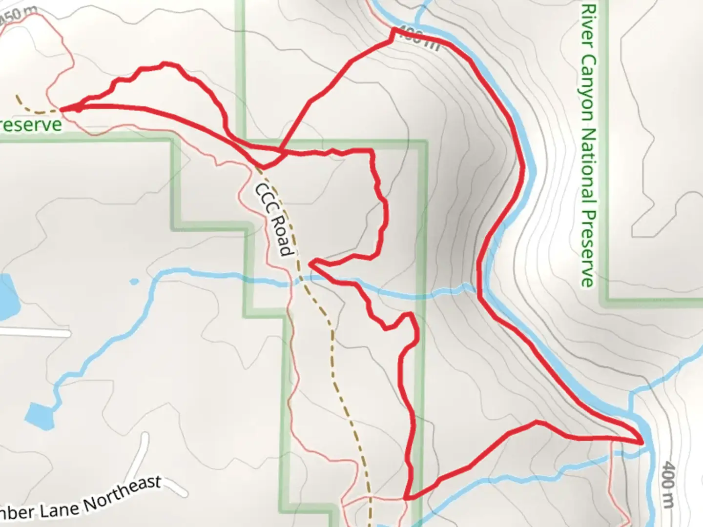 An image depicting the trail Gilliam Loop and its surrounding area.