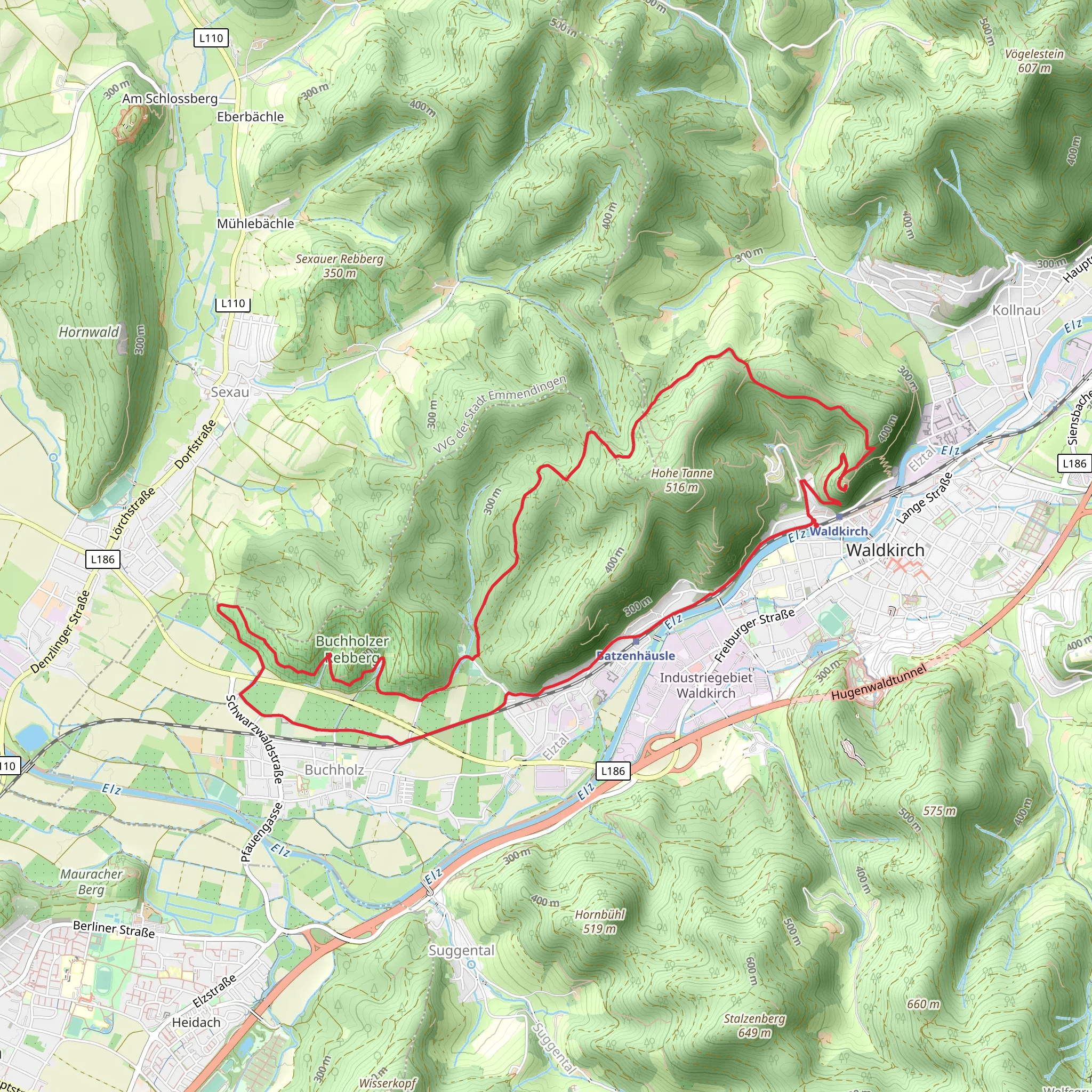 Kastelburg via Kastelburg Tour and Eulenrank - Tannewiese mobile static map