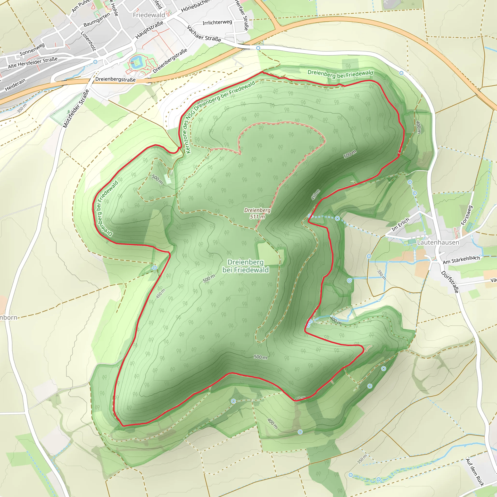 Dreienberg Loop - Lautenhausen mobile static map