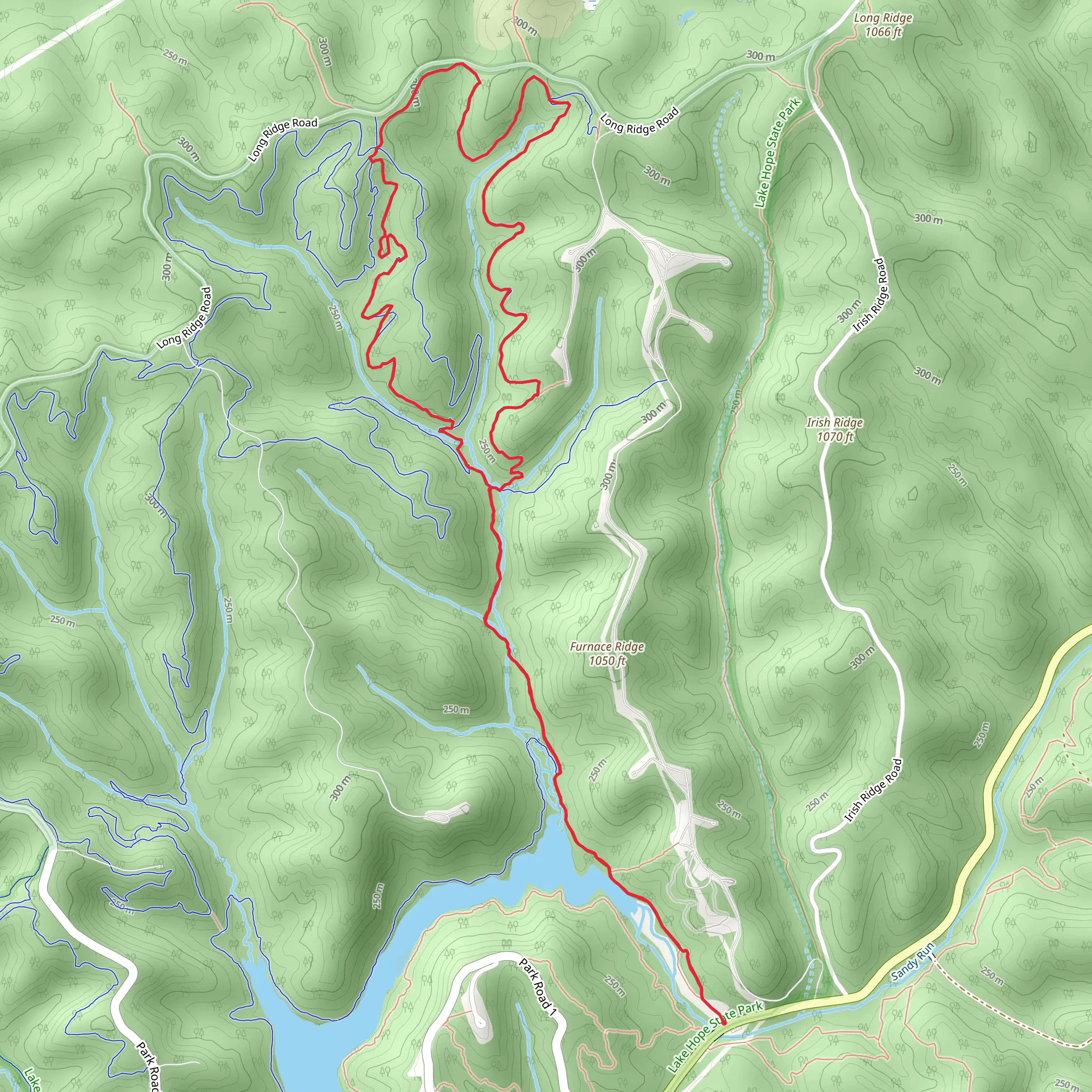 Furnace, Yosemite Falls and Copperhead Loop Trail mobile static map