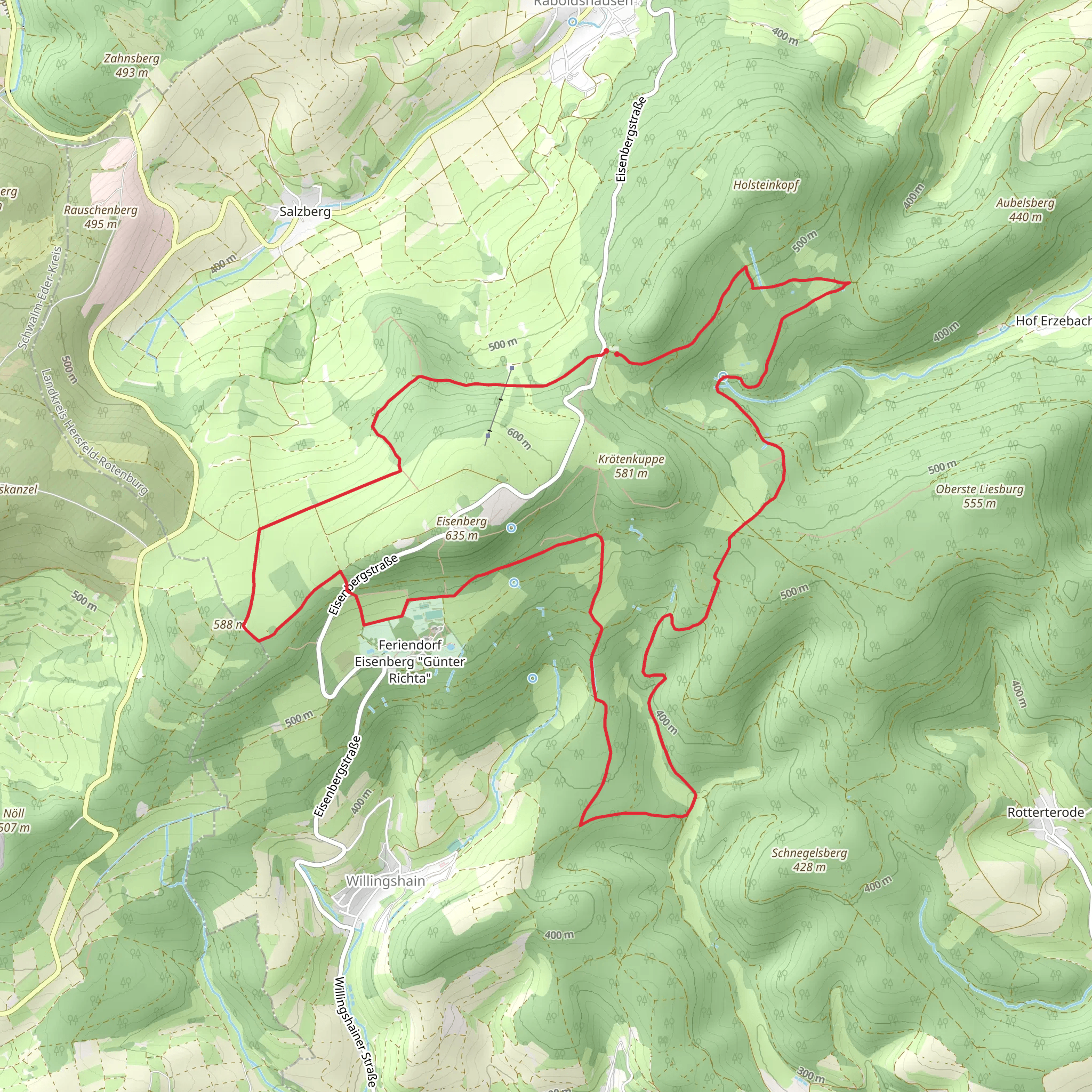Eisenberg Siegelweg Circle mobile static map