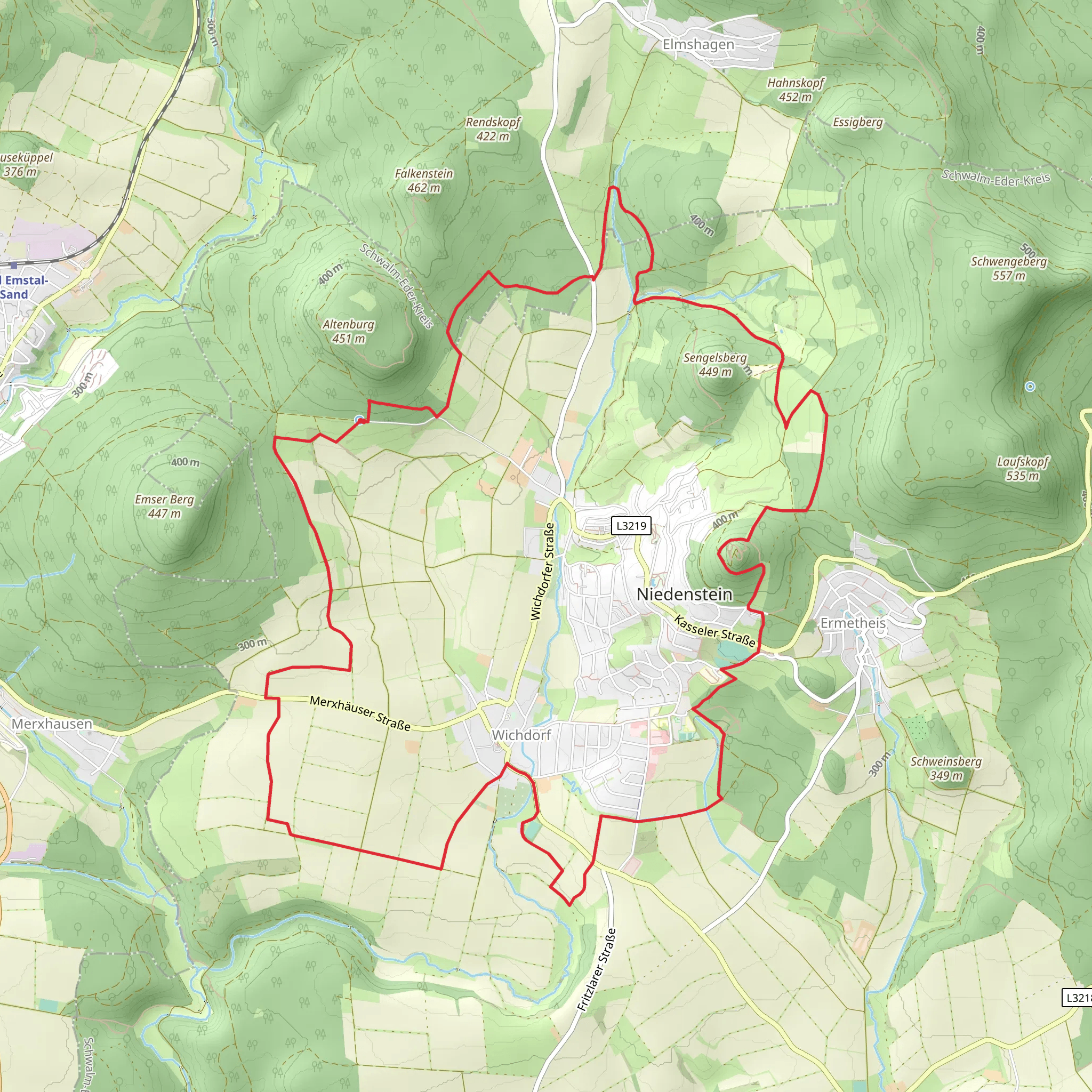Niedenstein Loop mobile static map