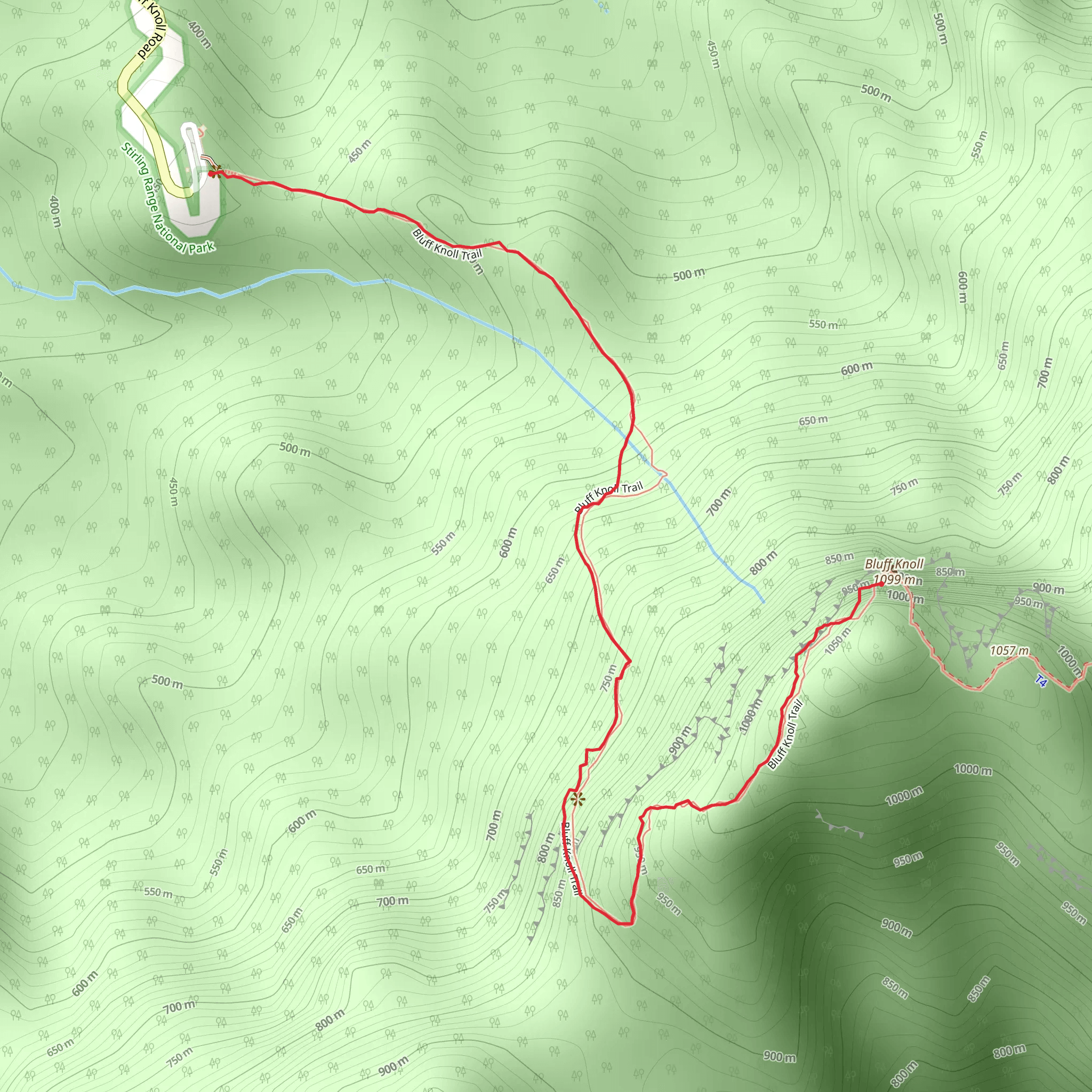 Bluff Knoll Trail mobile static map