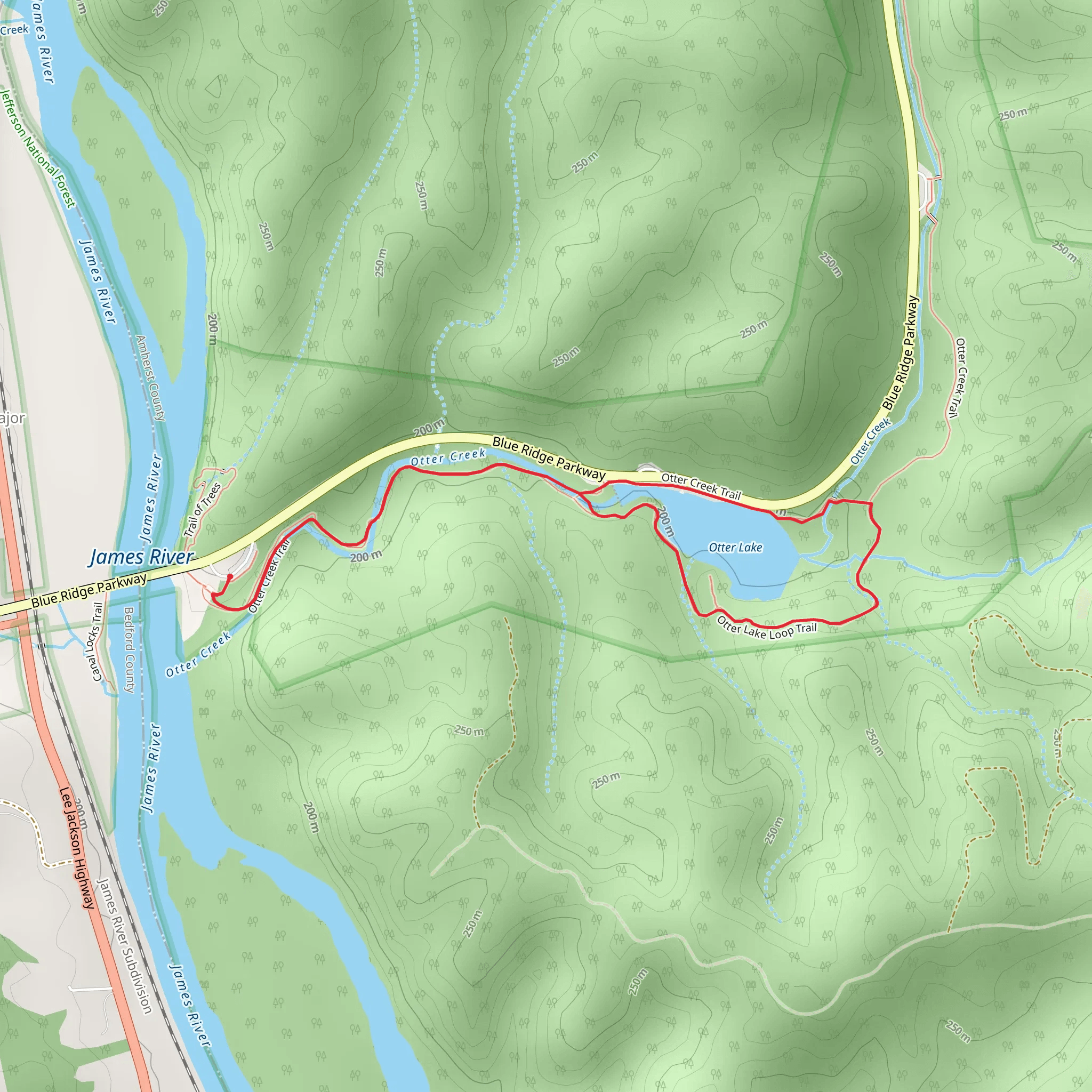 Otter Lake Loop mobile static map