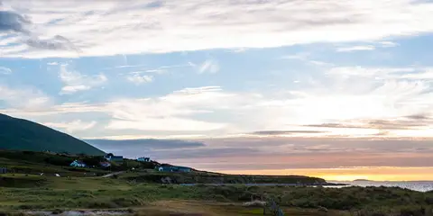 An image depicting the trail Slievemore Walk and its surrounding area.