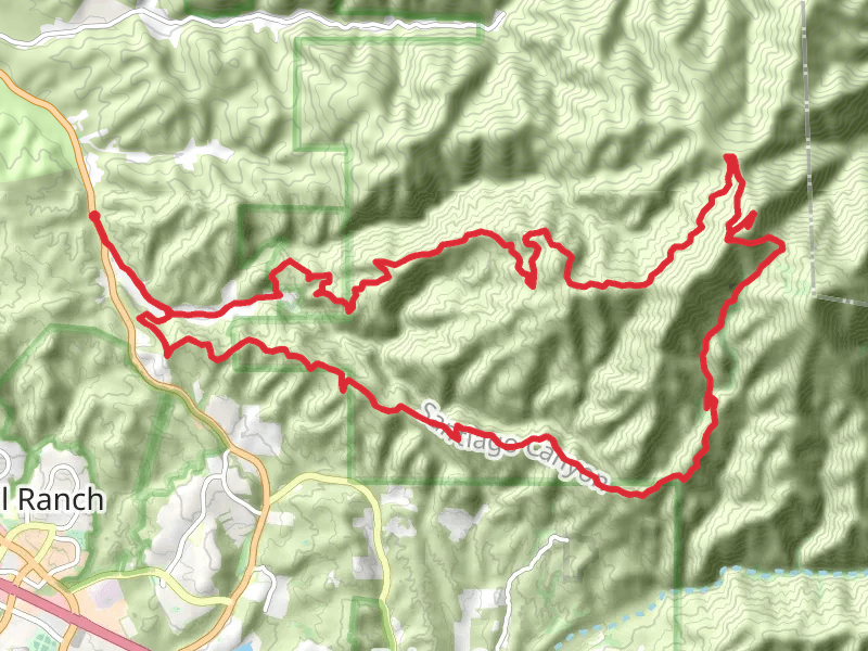 Modjeska Peak and Old Camp Loop via Santiago Creek and Joplin Trail