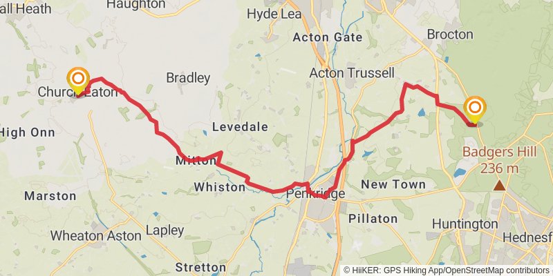 Staffordshire Loop from Burton-upon-Trent stage 7 Map