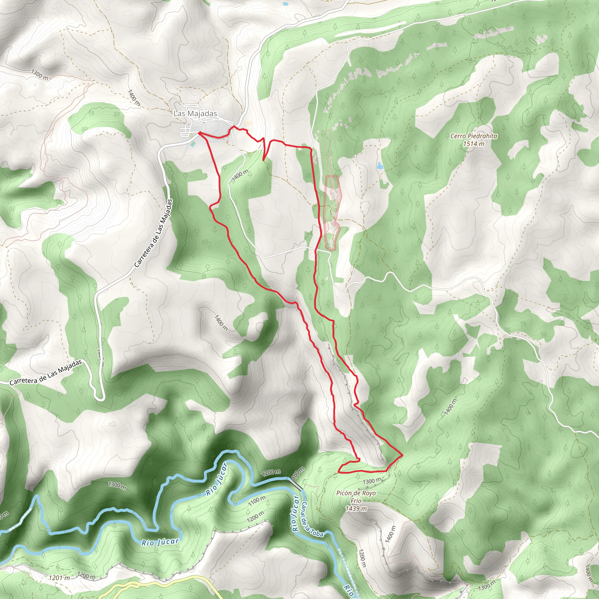 Route of the Fuentecillas and the Alleys PR CU 28 mobile static map
