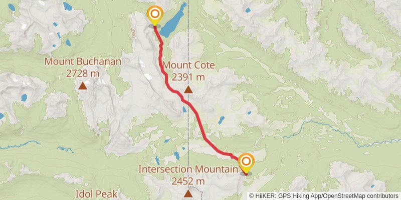 Great Divide Trail stage 62 Map