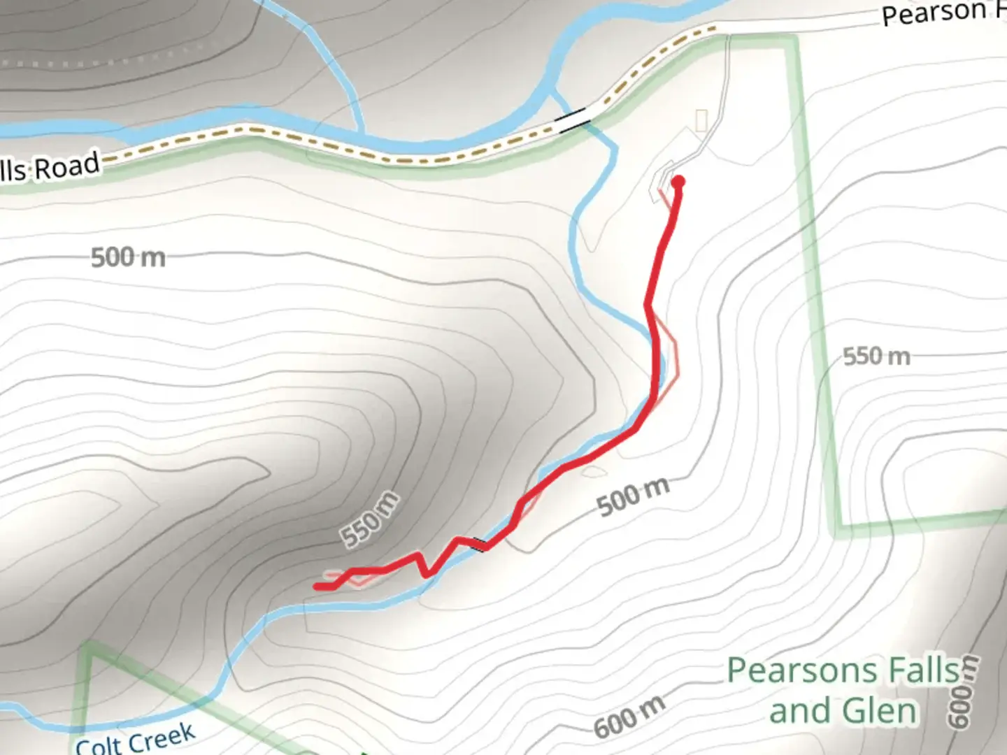 An image depicting the trail Colt Creek and its surrounding area.