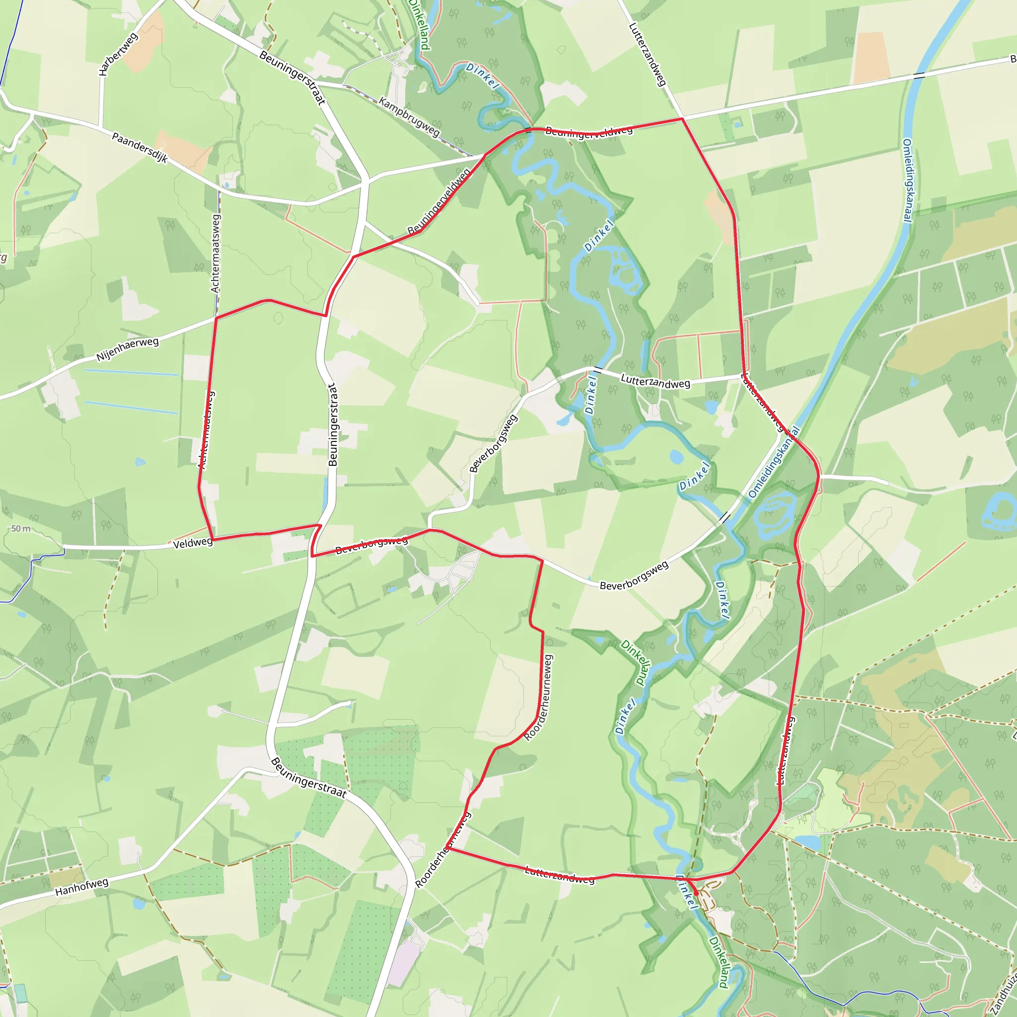 Kampbrug and Kribbenbrug Loop mobile static map