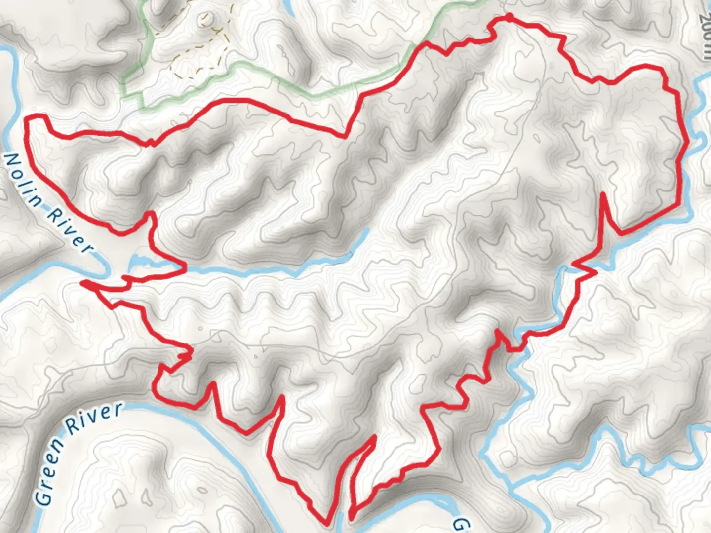 An image depicting the trail First Creek Trail, McCoy Hollow Trail and Wet Prong Trail Loop and its surrounding area.