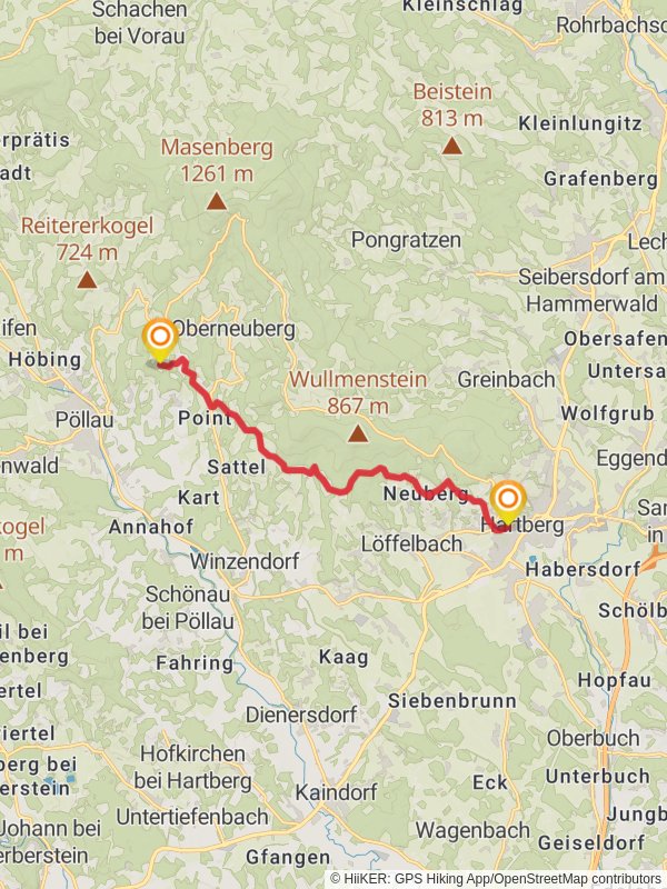 Hartberg - St Anna - Pöllauberg mobile static map