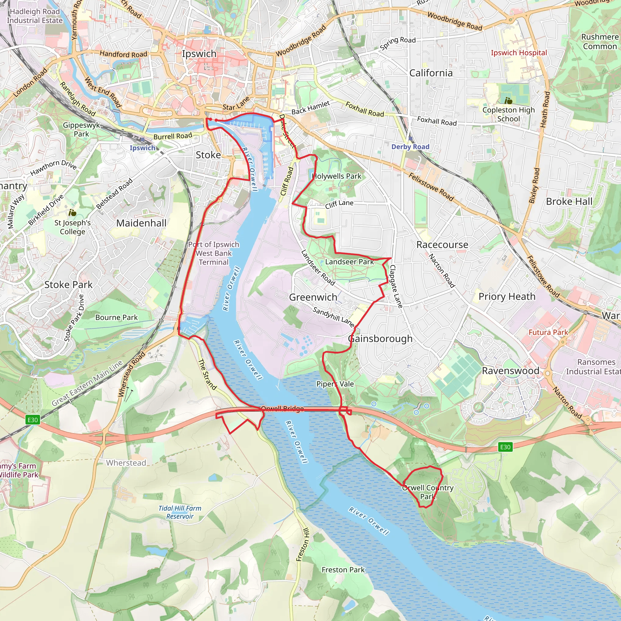Ipswich mobile static map