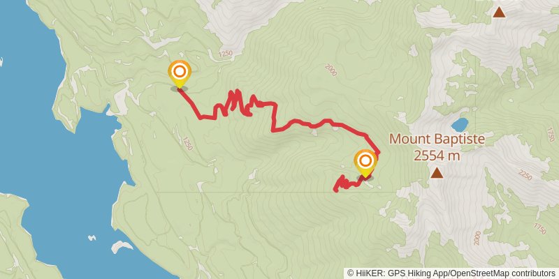 Baptiste Lookout Trail stage 2 Map