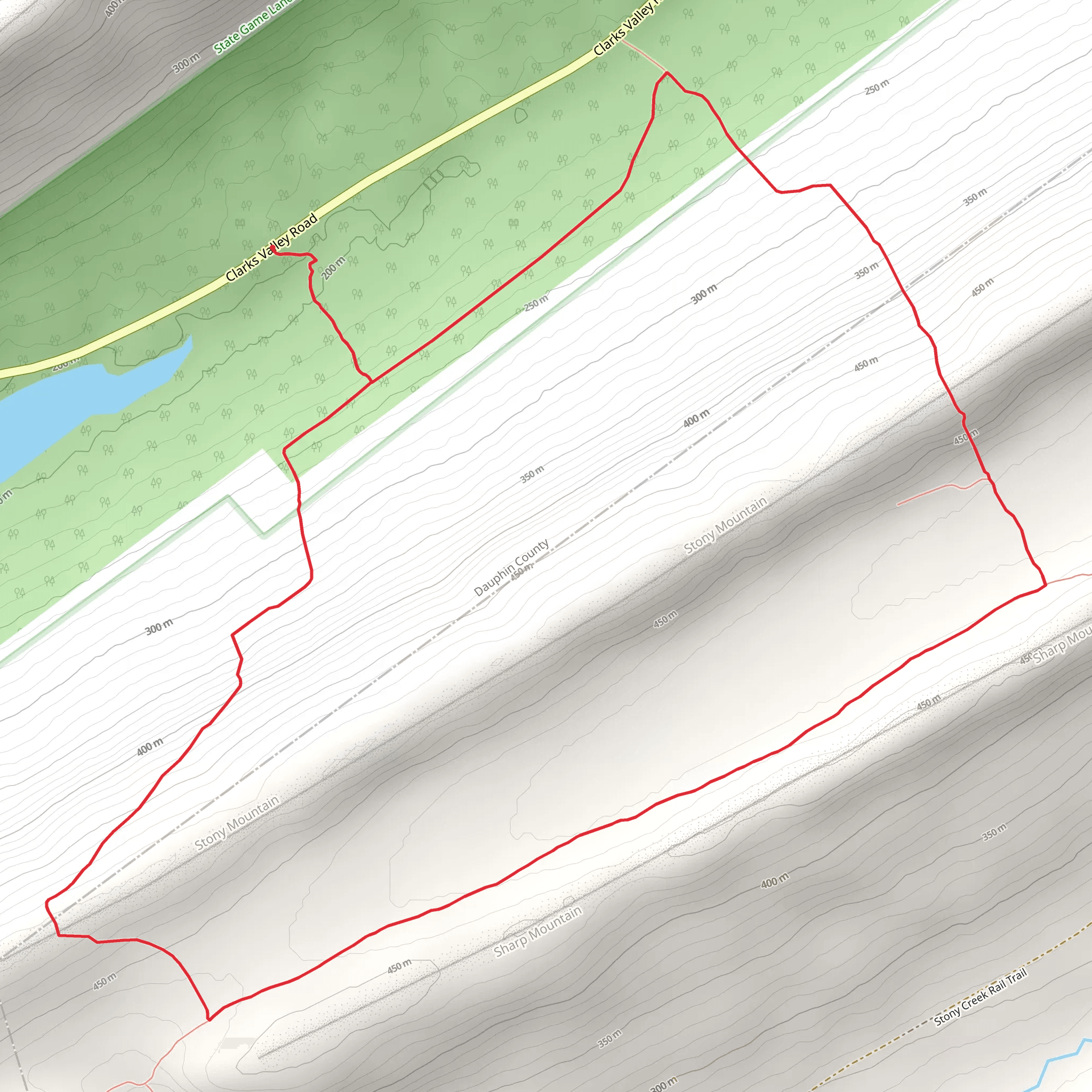 Rausch Creek Loop Trail mobile static map
