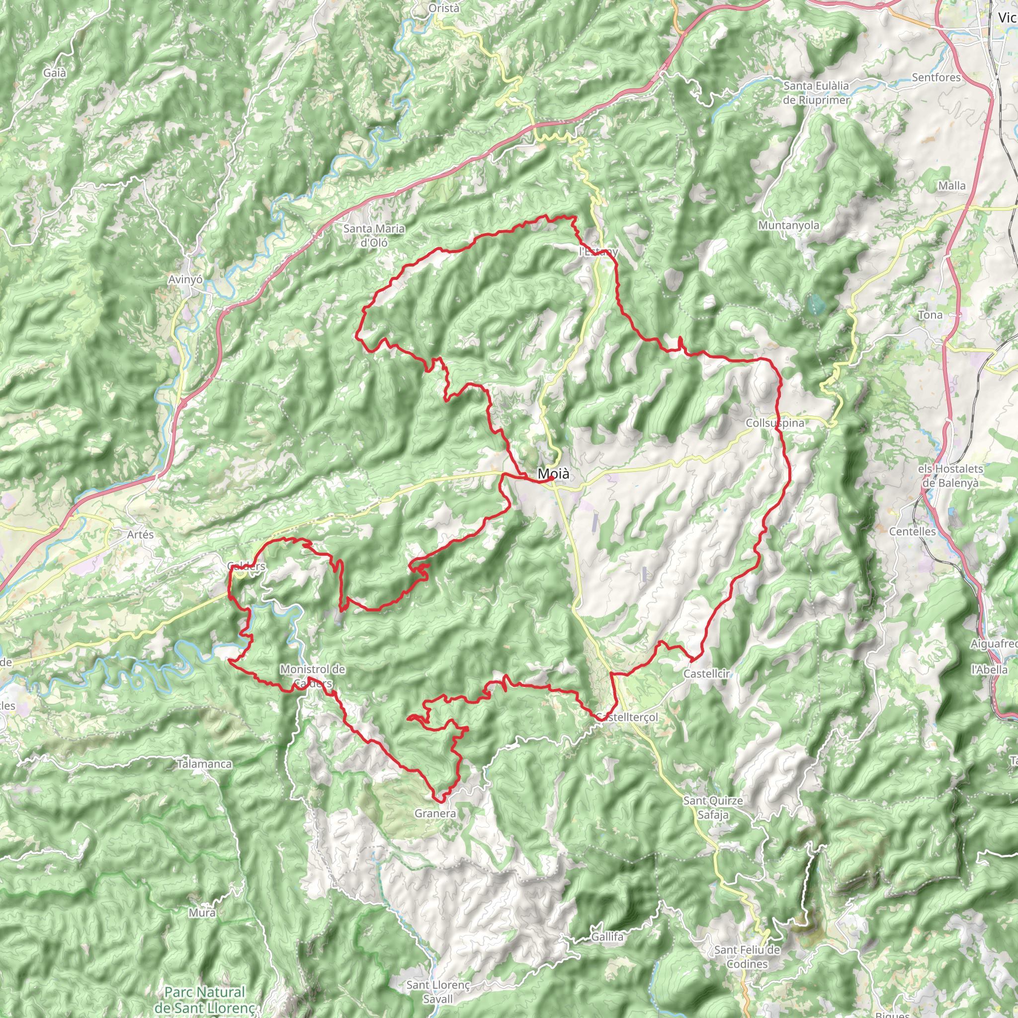 GR 177 Ruta Circular del Moianes mobile static map